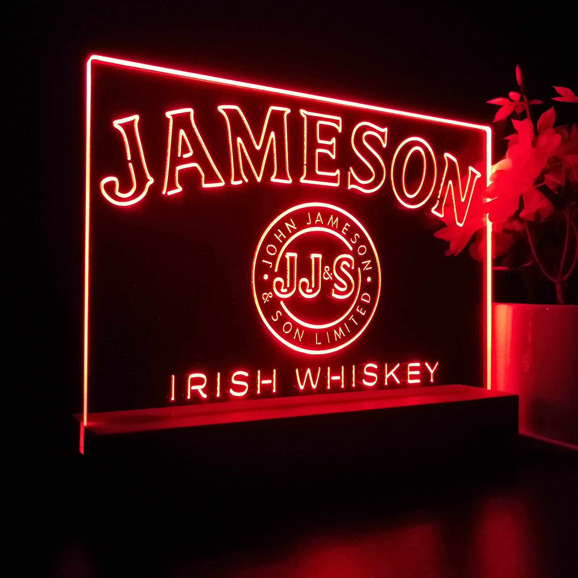 Jameson JJ&S Irish Whiskey Night Light LED Sign