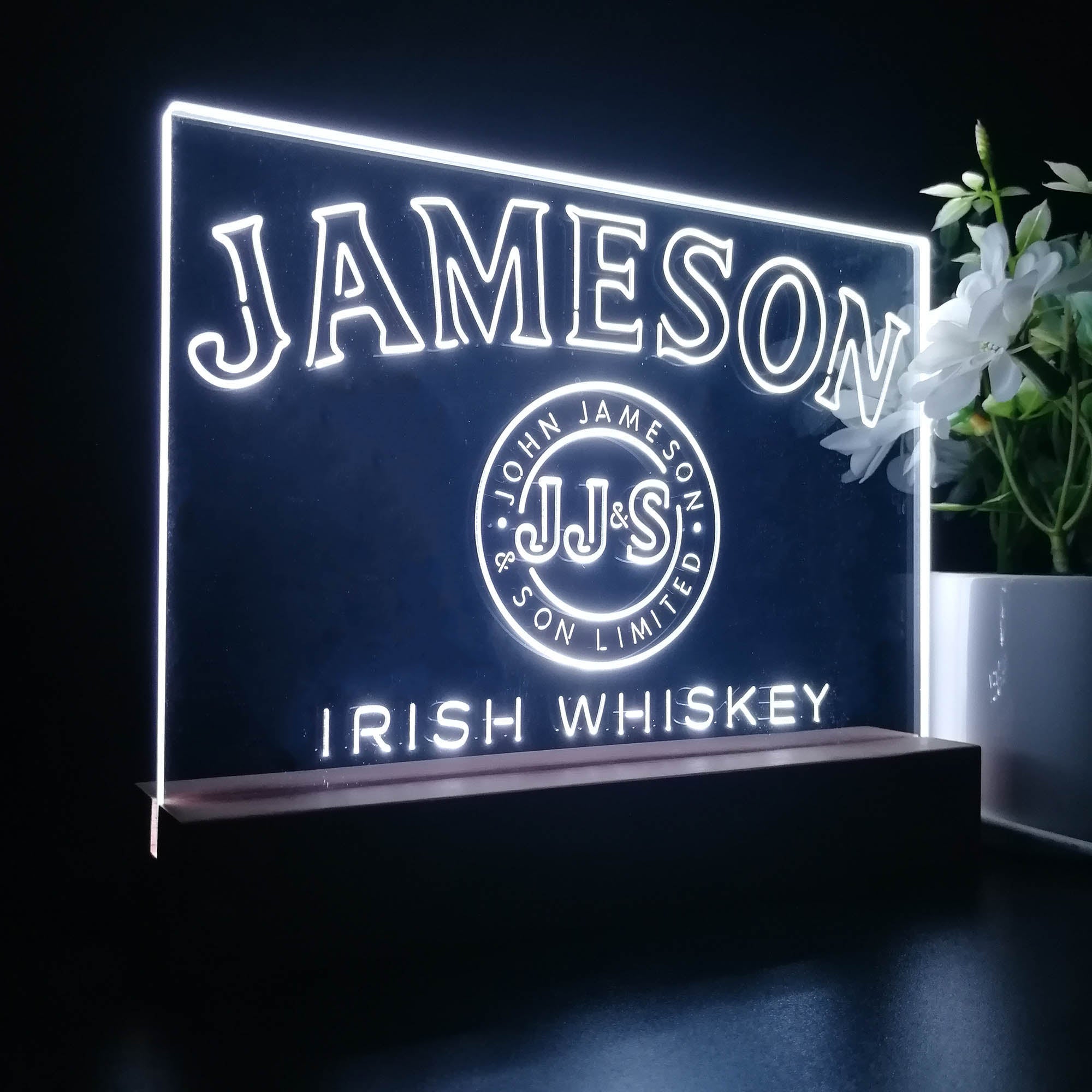 Jameson JJ&S Irish Whiskey Night Light LED Sign