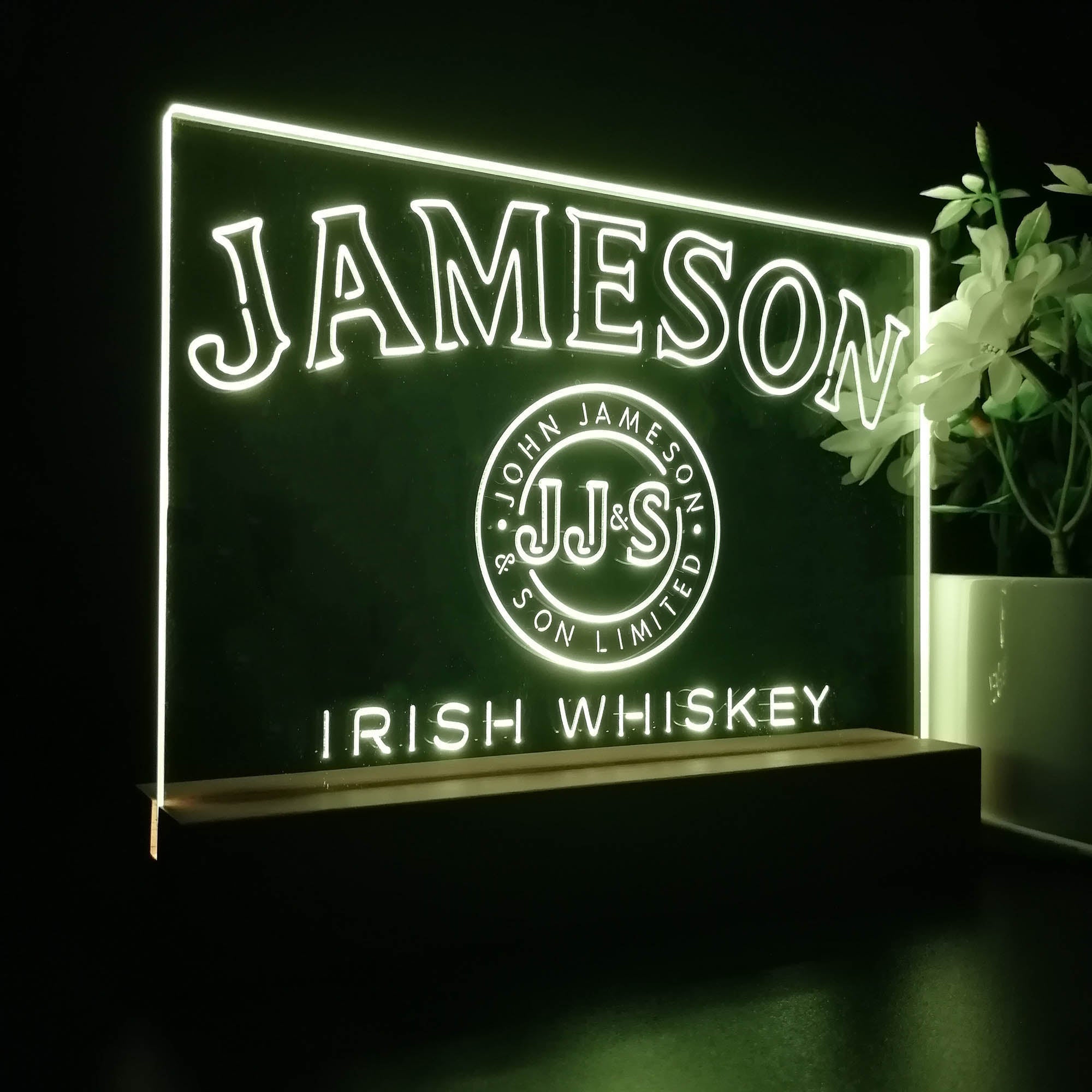 Jameson JJ&S Irish Whiskey Night Light LED Sign