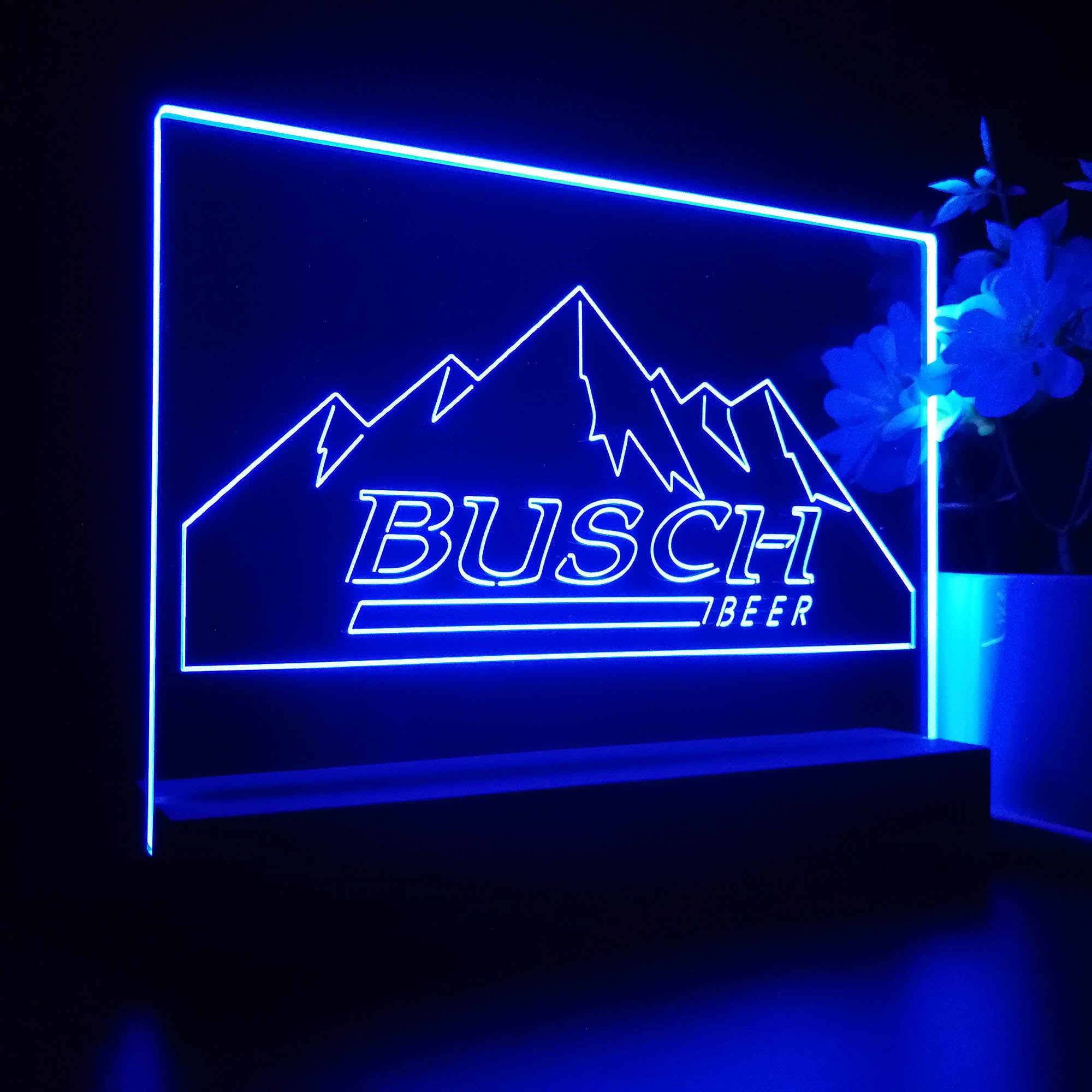 Busch Beer Ice Mountain Night Light LED Sign