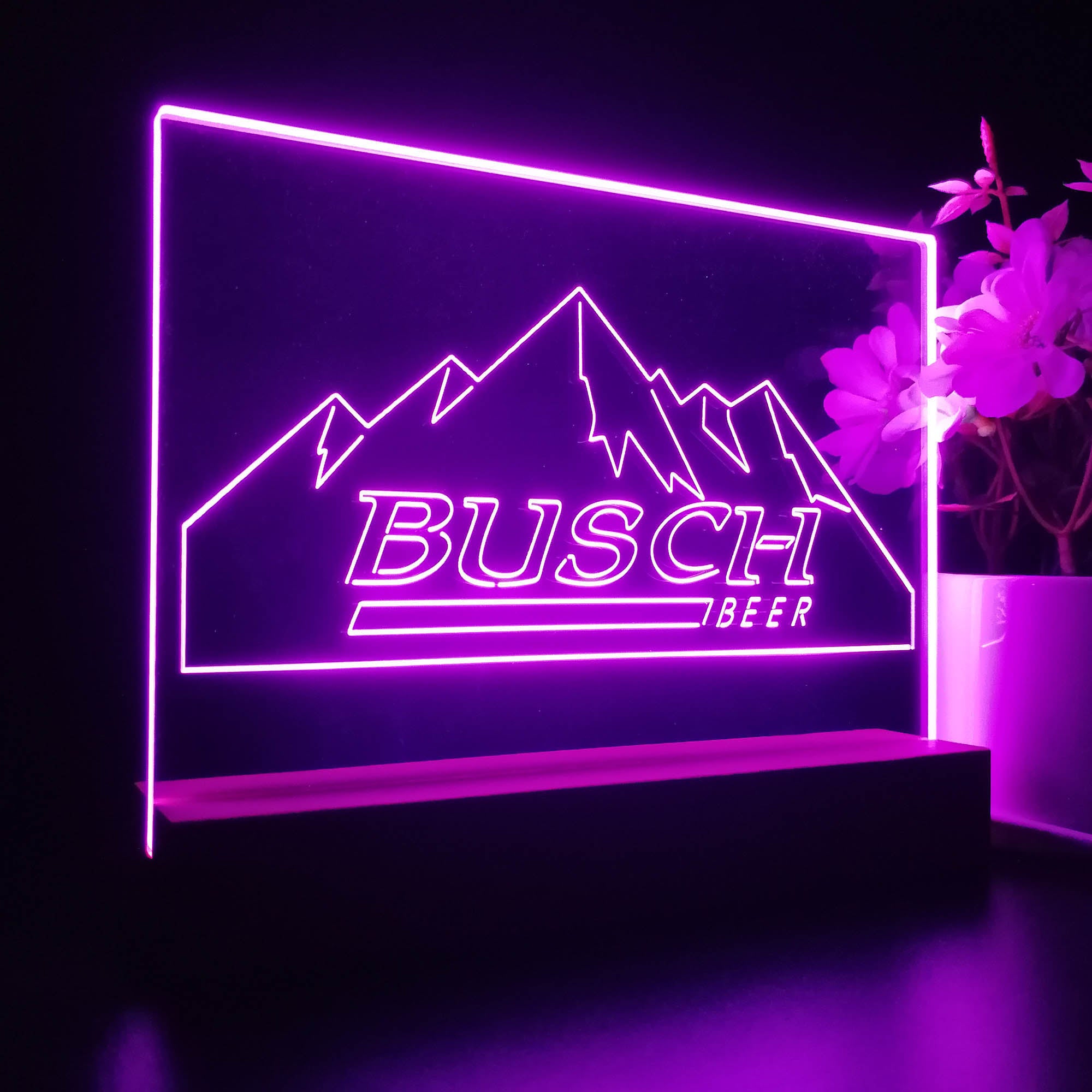 Busch Beer Ice Mountain Night Light LED Sign