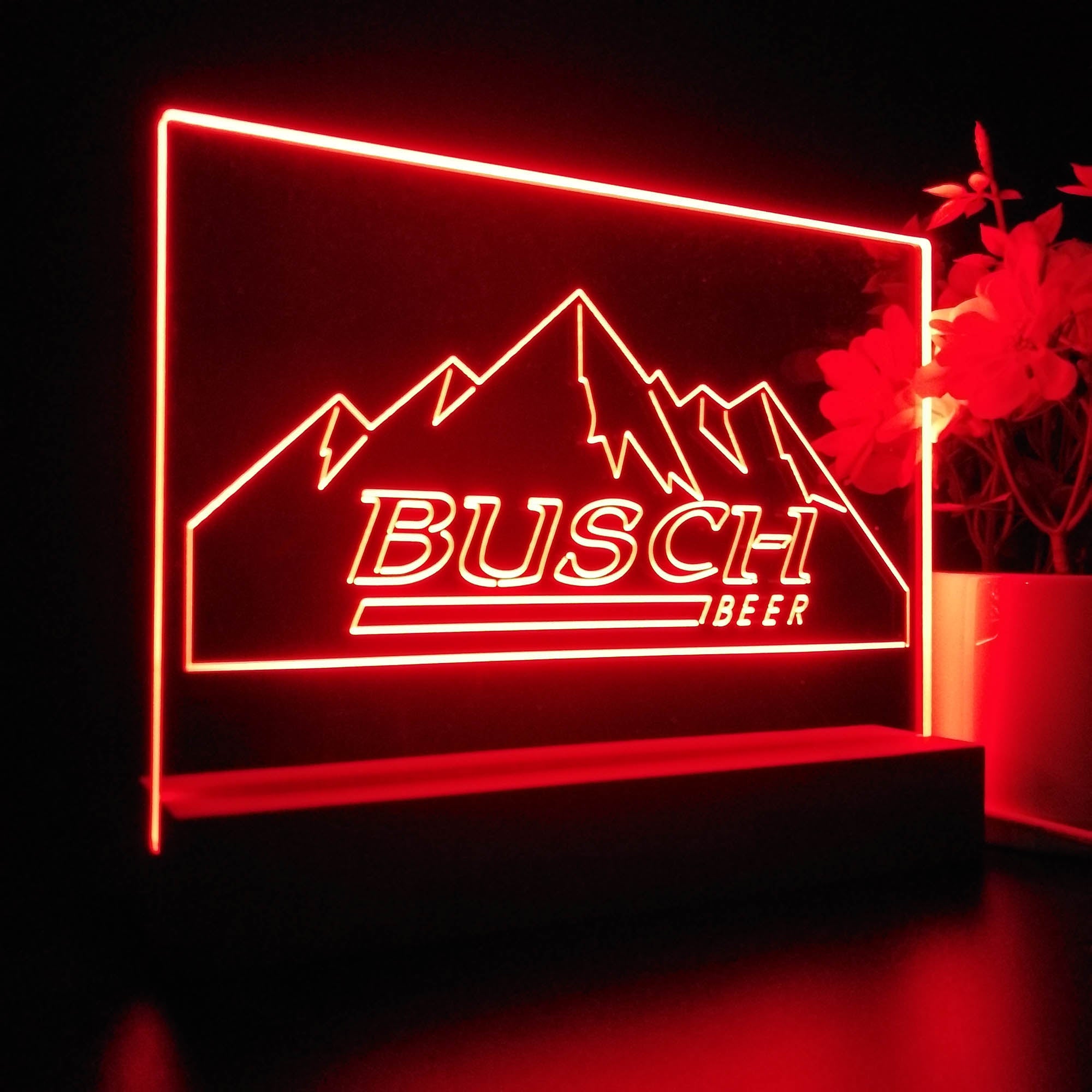 Busch Beer Ice Mountain Night Light LED Sign