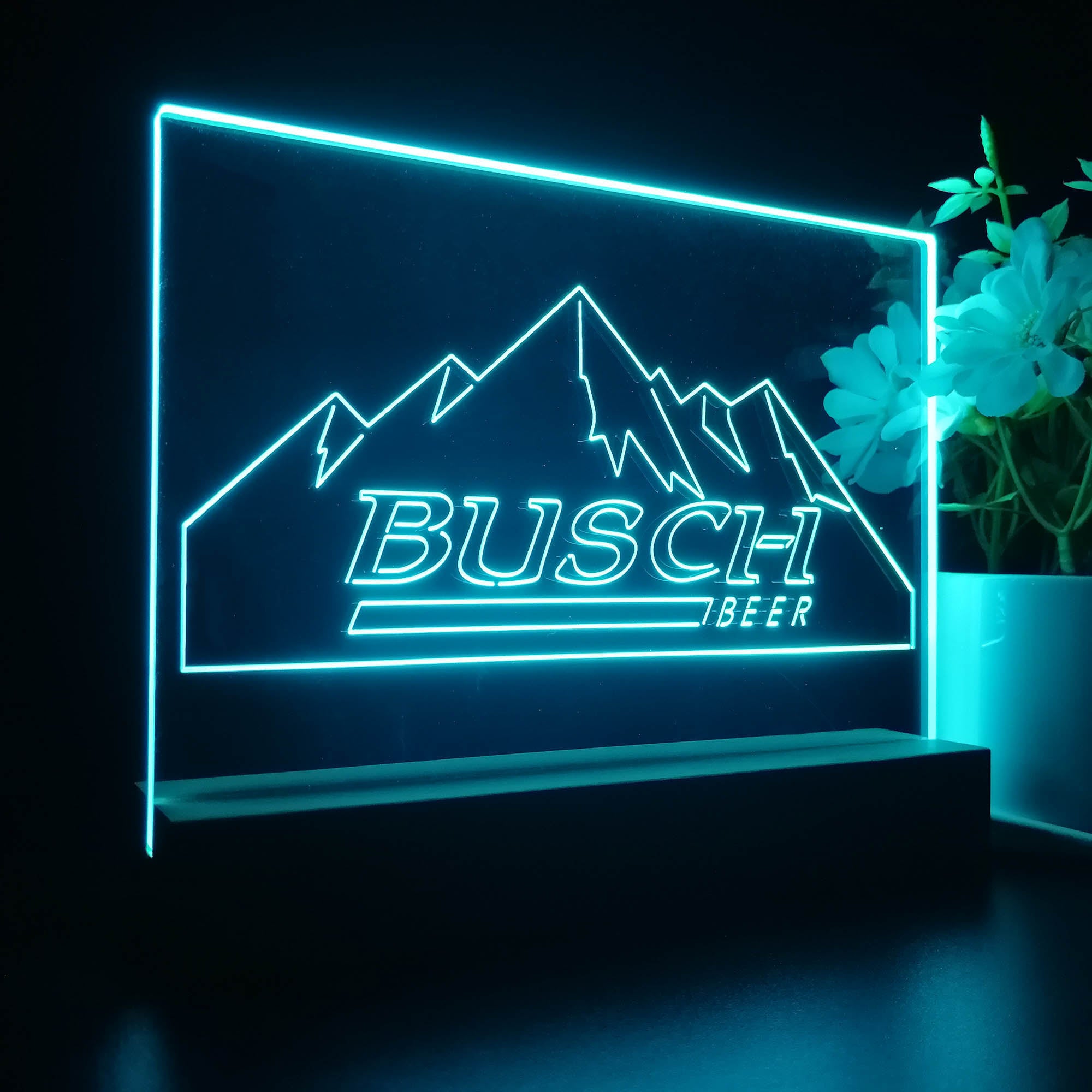 Busch Beer Ice Mountain Night Light LED Sign