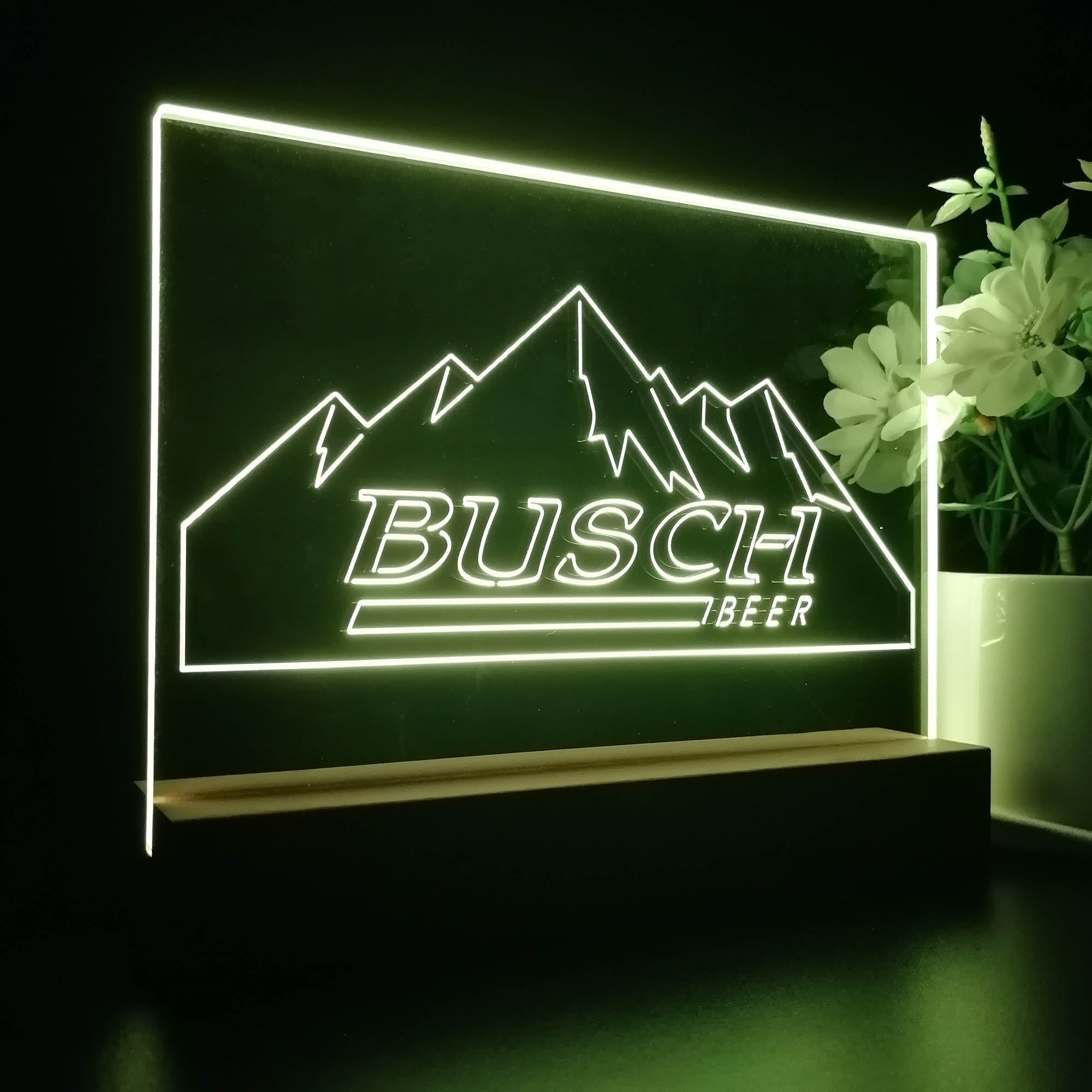 Busch Beer Ice Mountain Night Light LED Sign