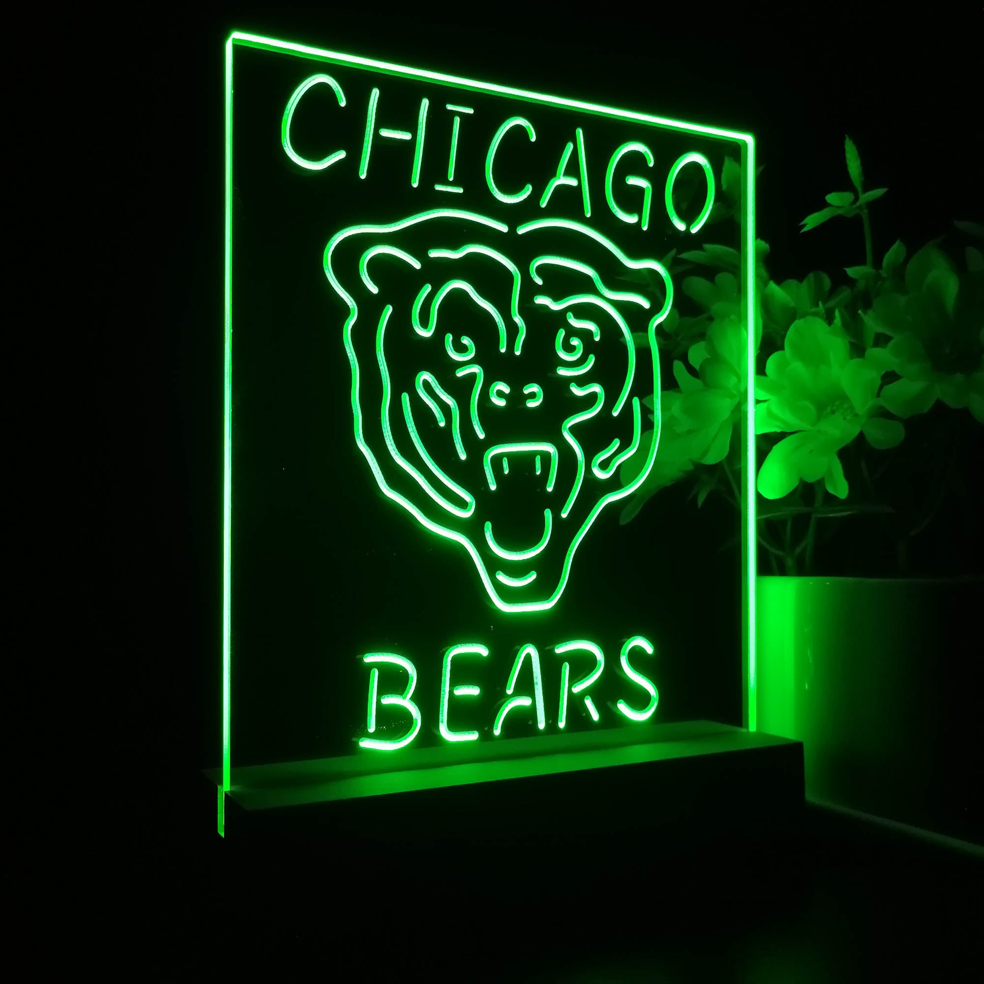 Chicago Bears Football Club 3D LED Optical Illusion Sport Team Night Light