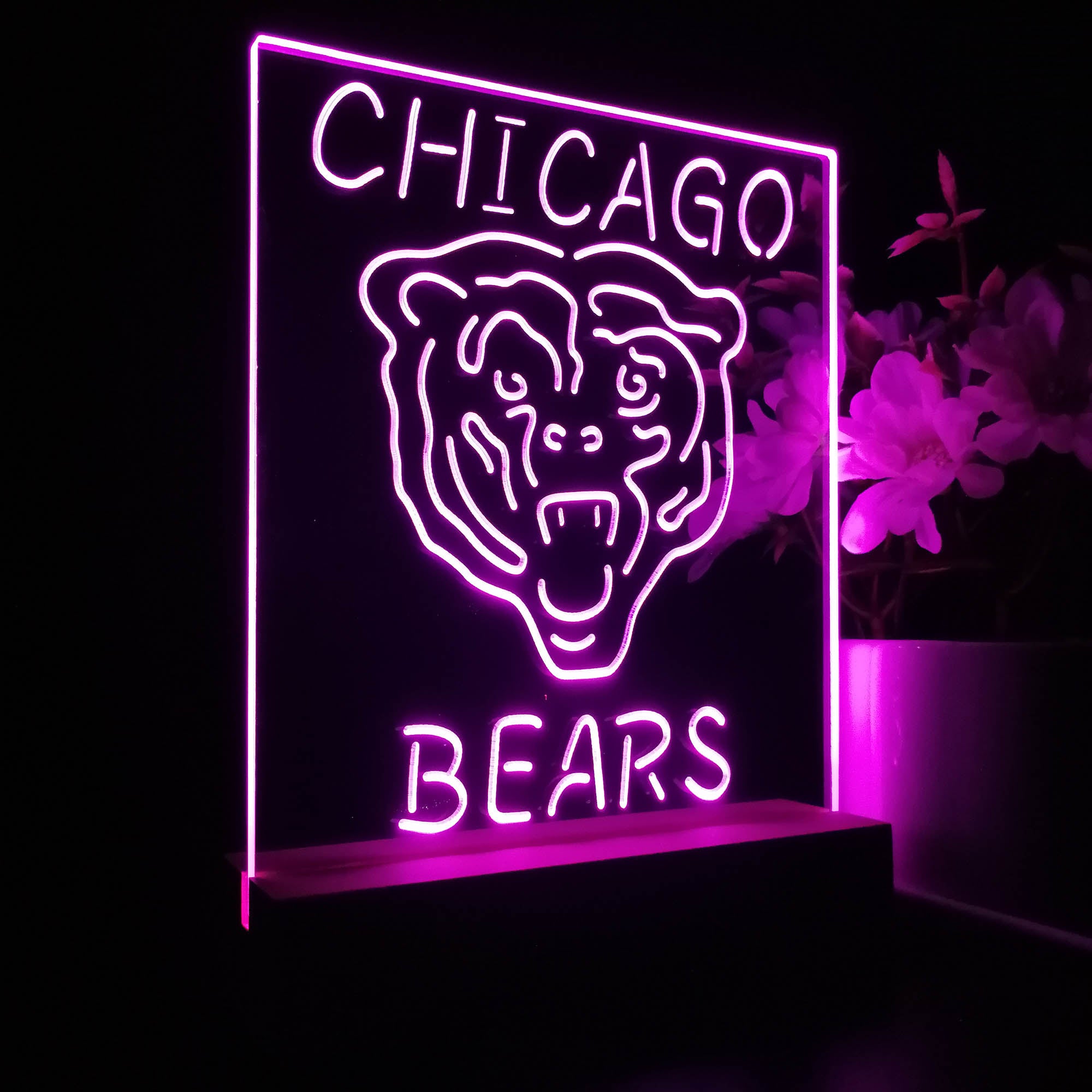 Chicago Bears Football Club 3D LED Optical Illusion Sport Team Night Light