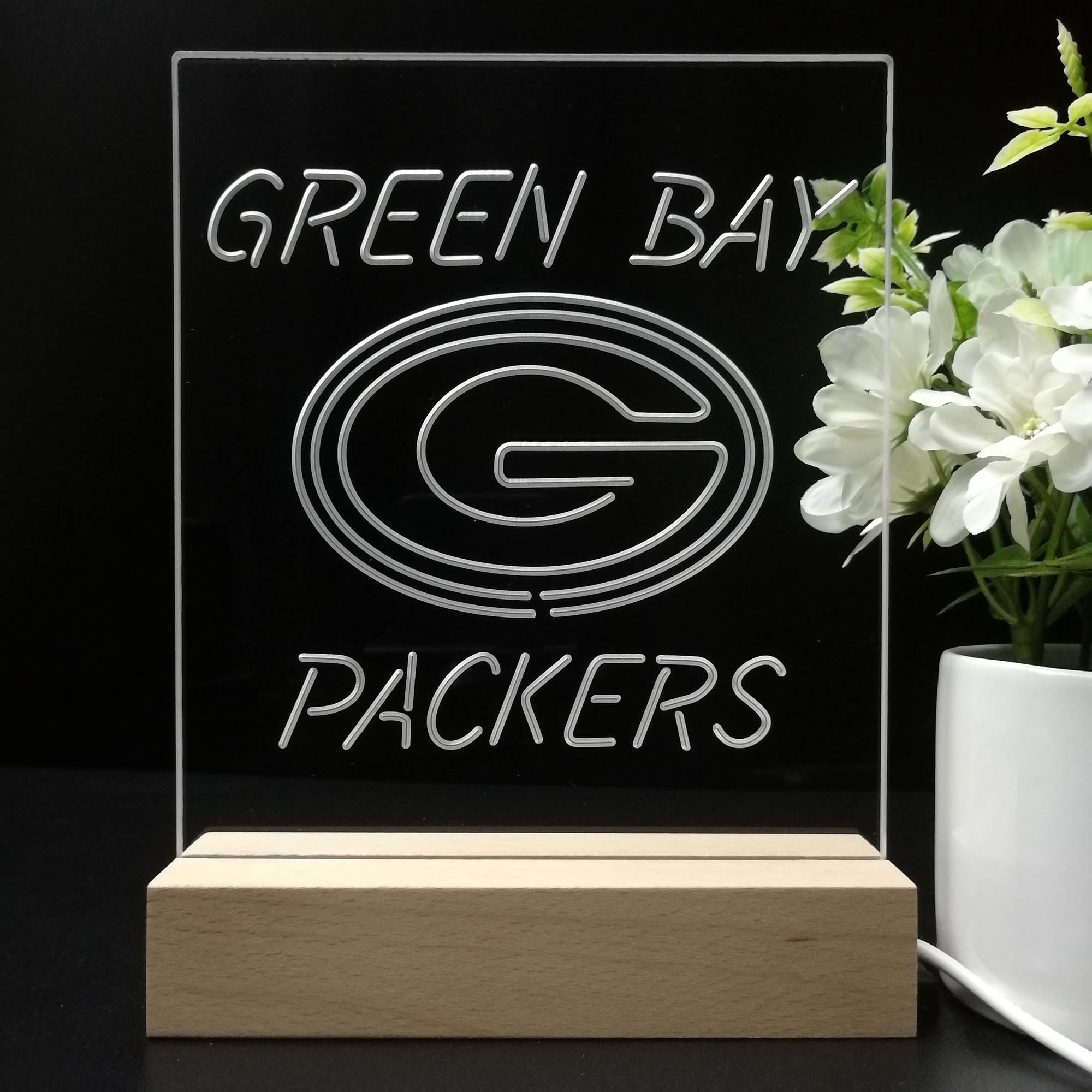 Green Bay Packers Club Sport Team Night Lamp 3D Illusion Lamp