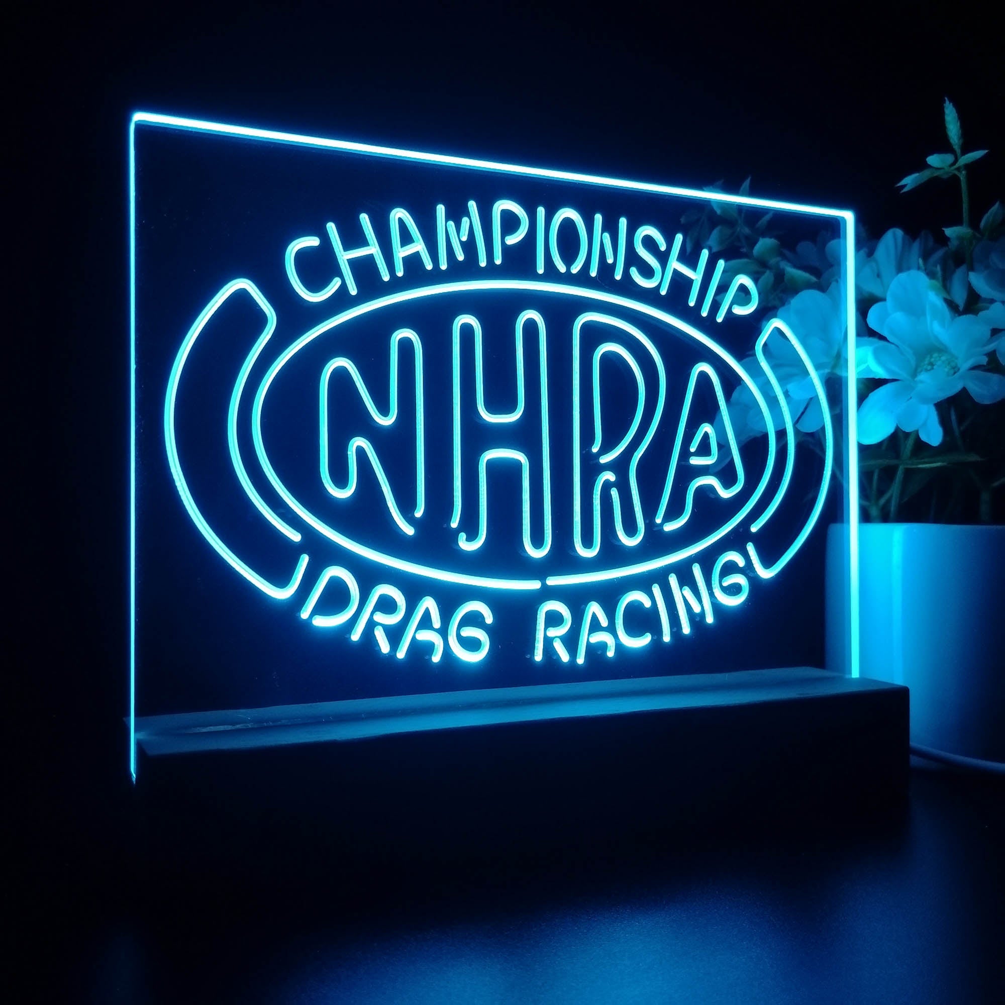NHRA Drag Racing Sport Team Night Lamp 3D Illusion Lamp