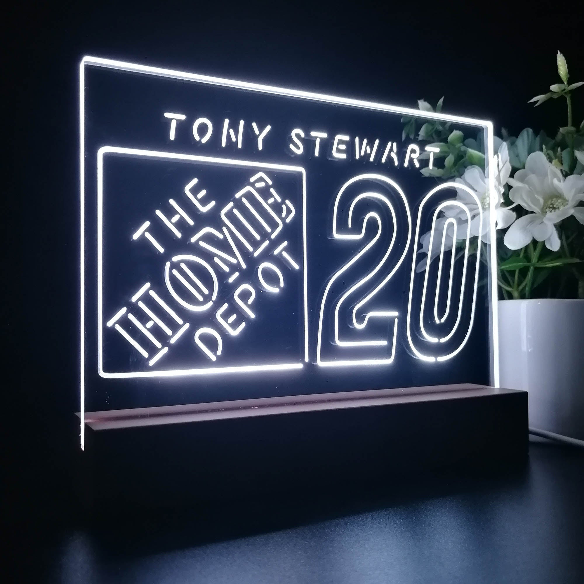 Tony Stewart #20 Racing Sport Team Night Lamp 3D Illusion Lamp