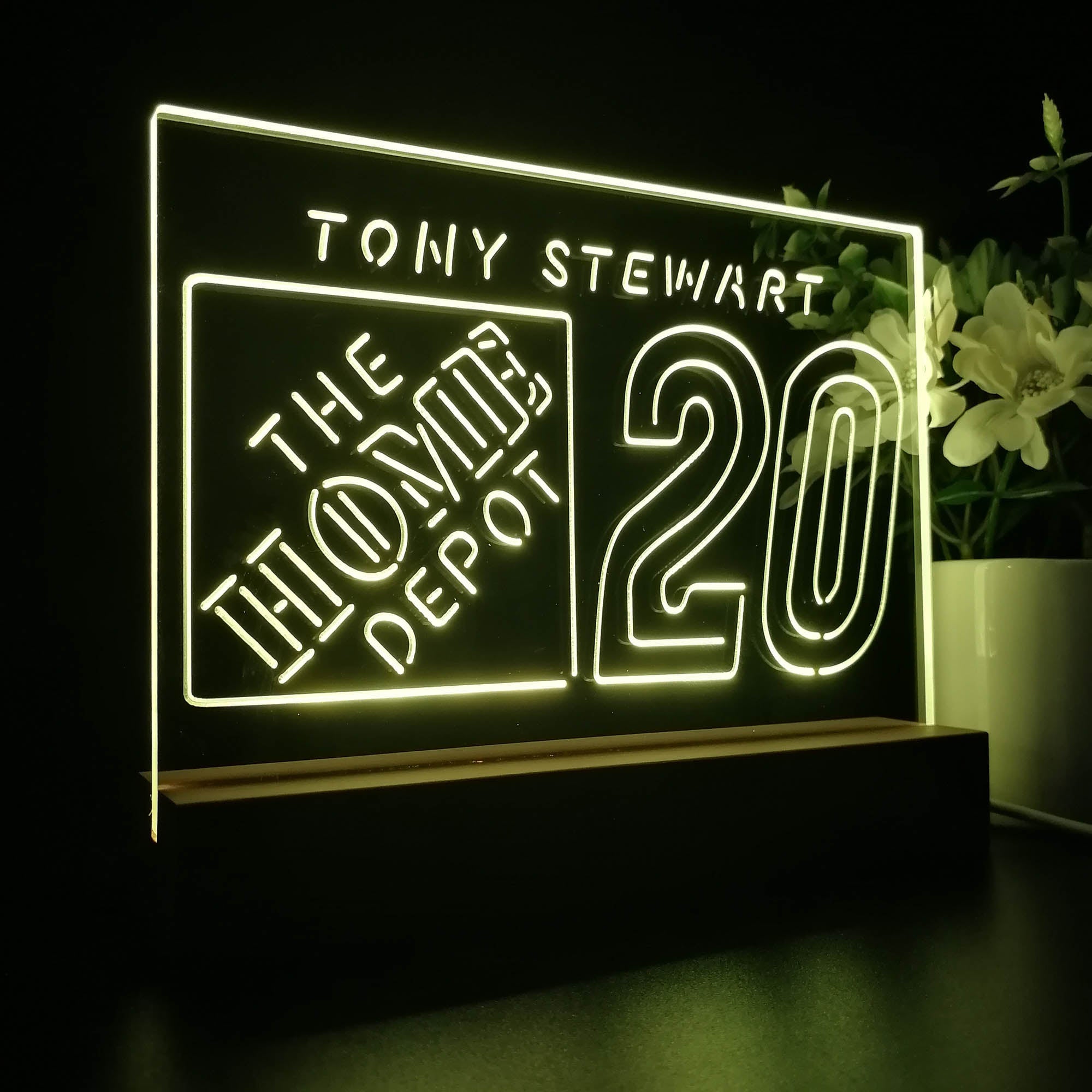 Tony Stewart #20 Racing Sport Team Night Lamp 3D Illusion Lamp