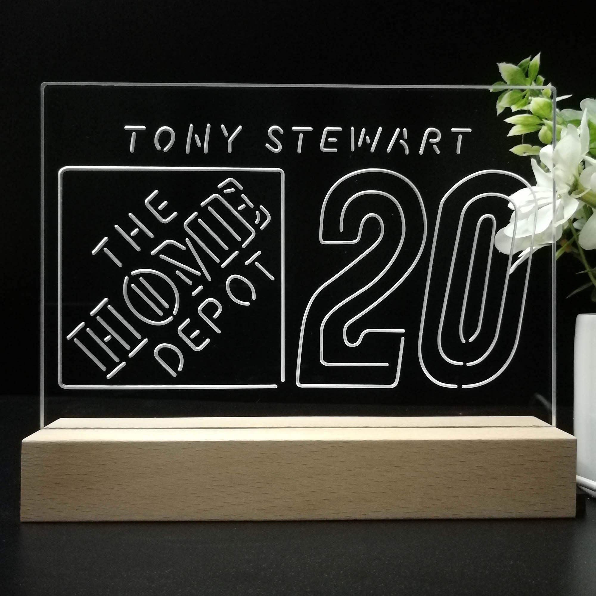 Tony Stewart #20 Racing Sport Team Night Lamp 3D Illusion Lamp