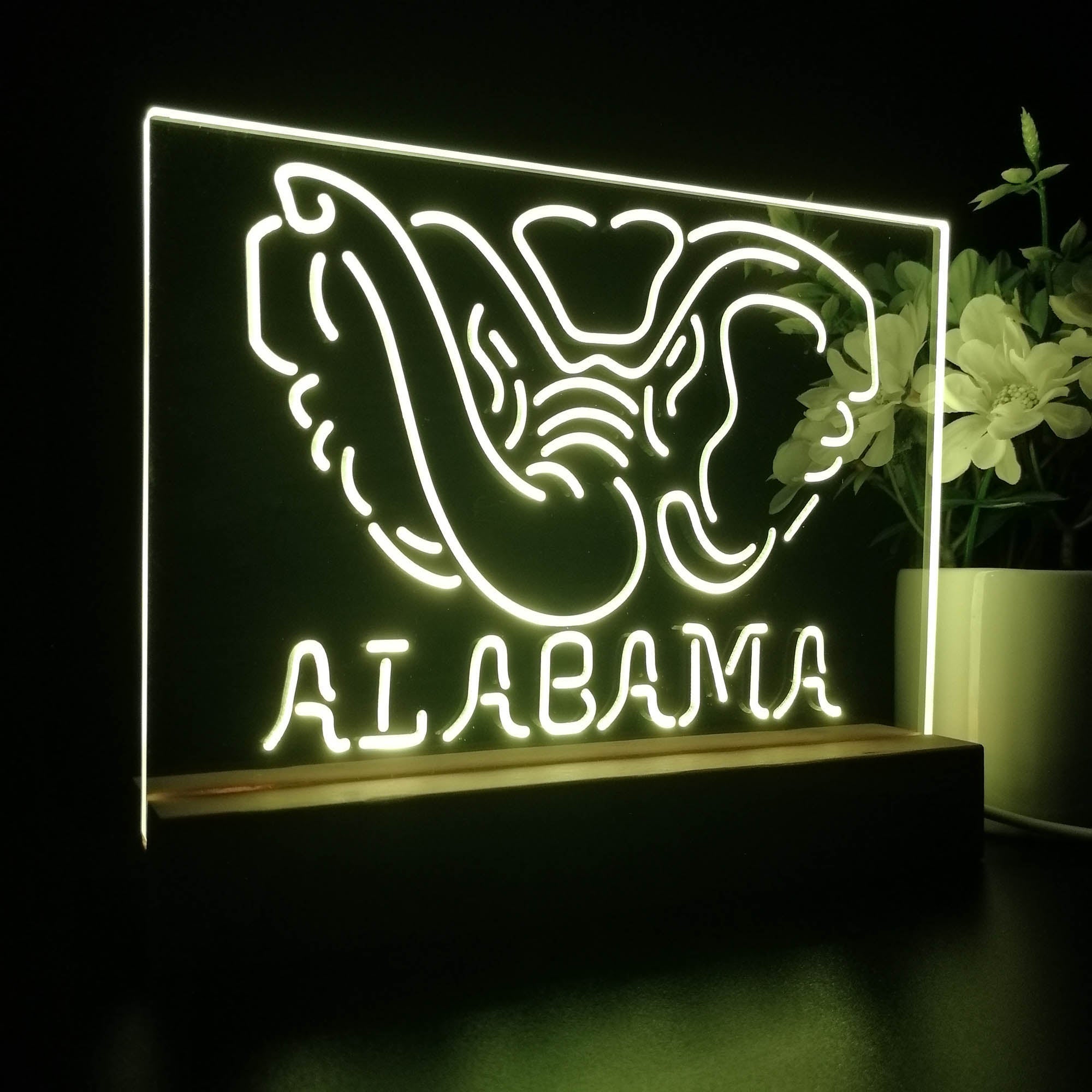 Alabama Crimson Tide Sport Team Night Lamp 3D Illusion Lamp