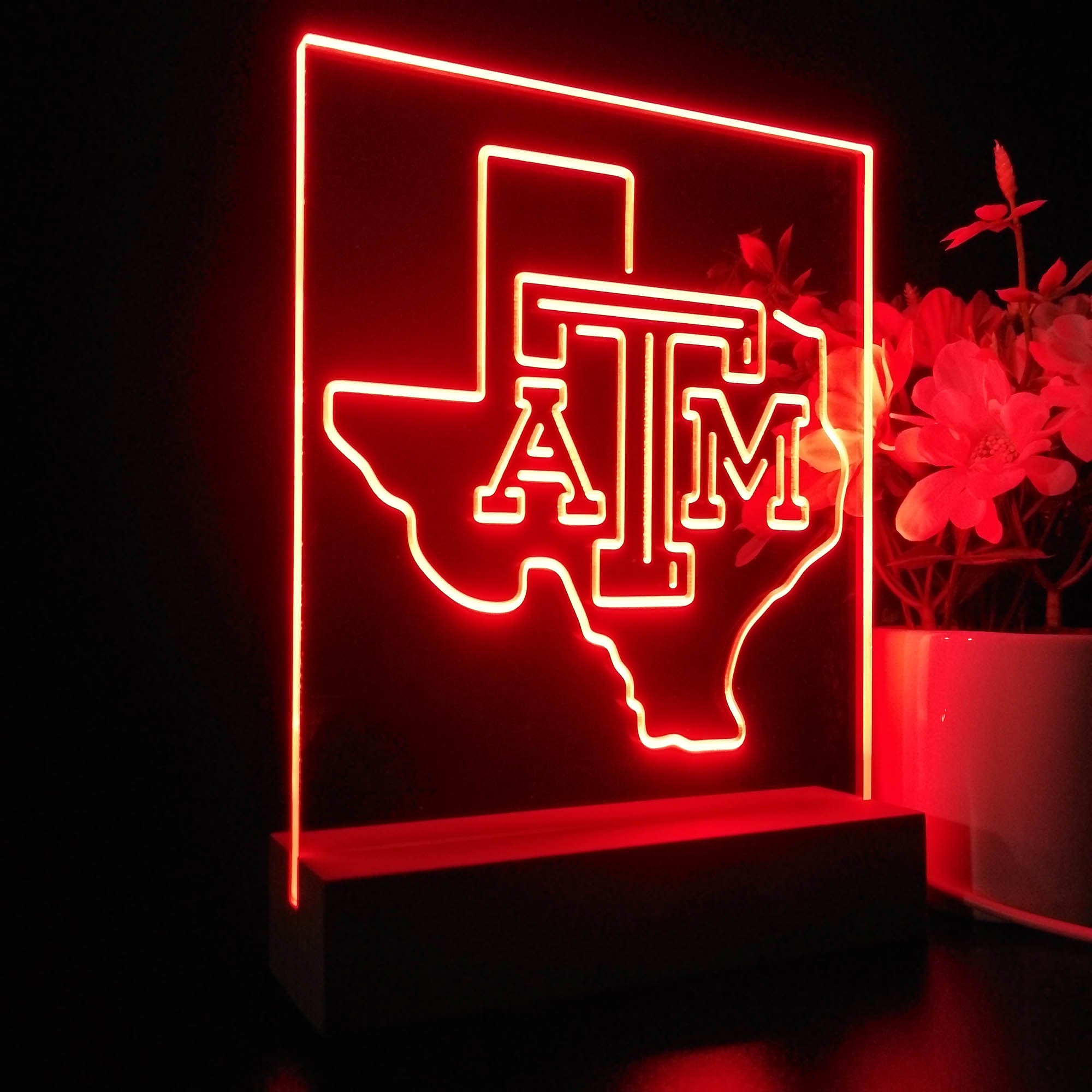 Texas A&M Aggies Sport Team Night Lamp 3D Illusion Lamp