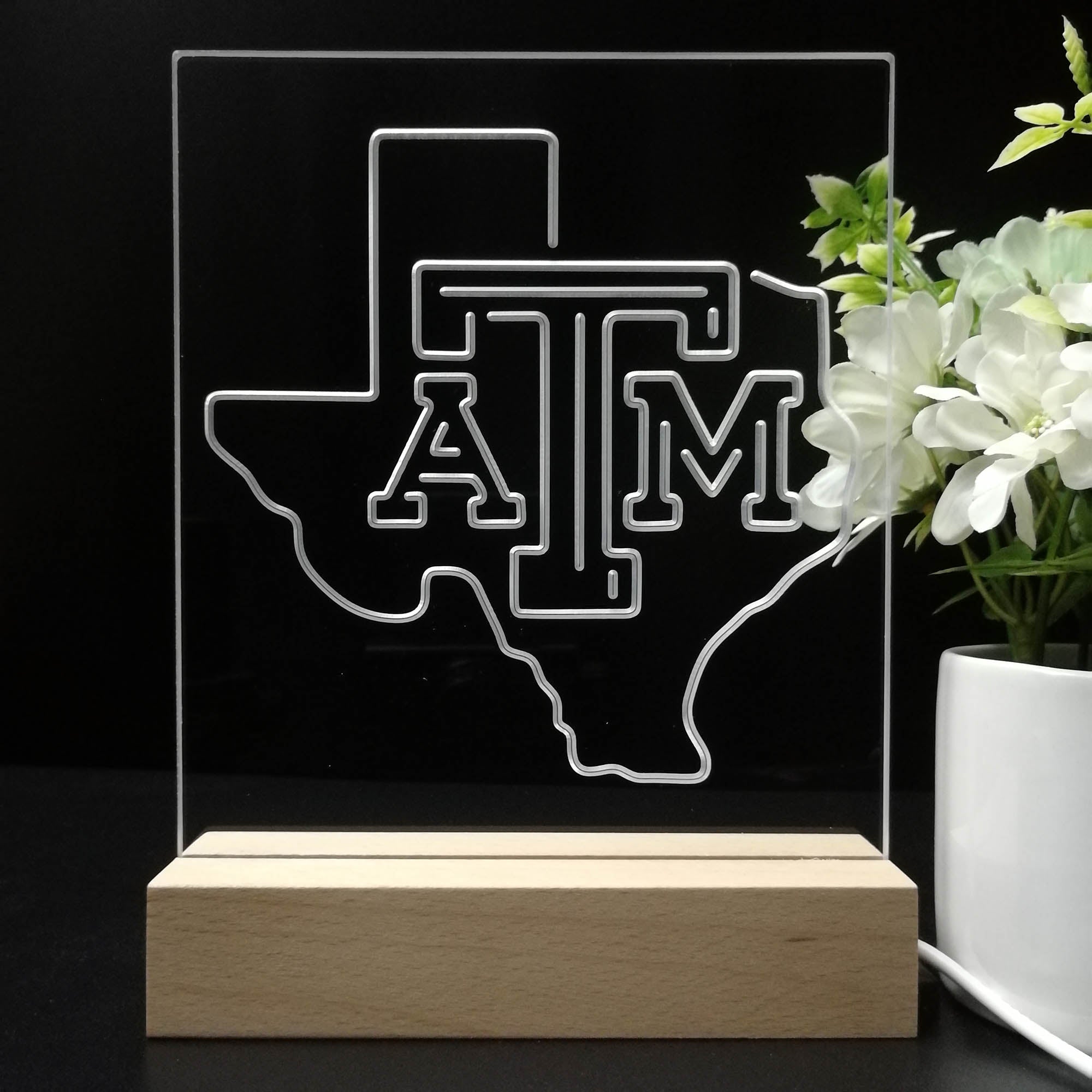 Texas A&M Aggies Sport Team Night Lamp 3D Illusion Lamp