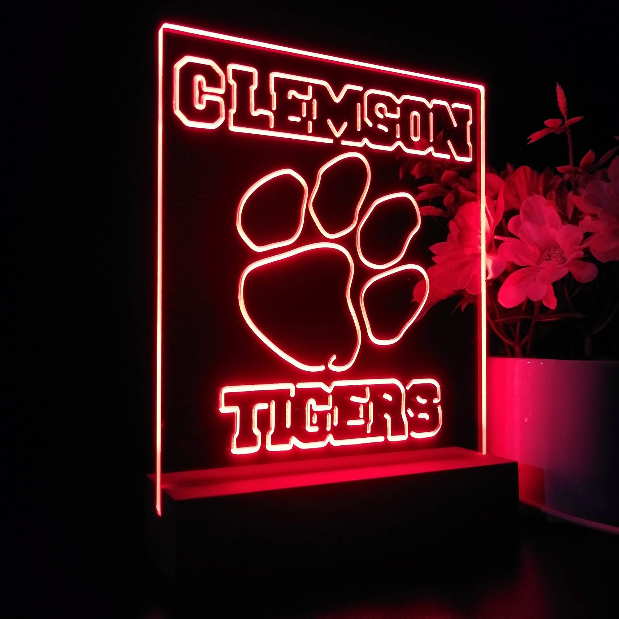 Clemson Tigers Sport Team Night Lamp 3D Illusion Lamp