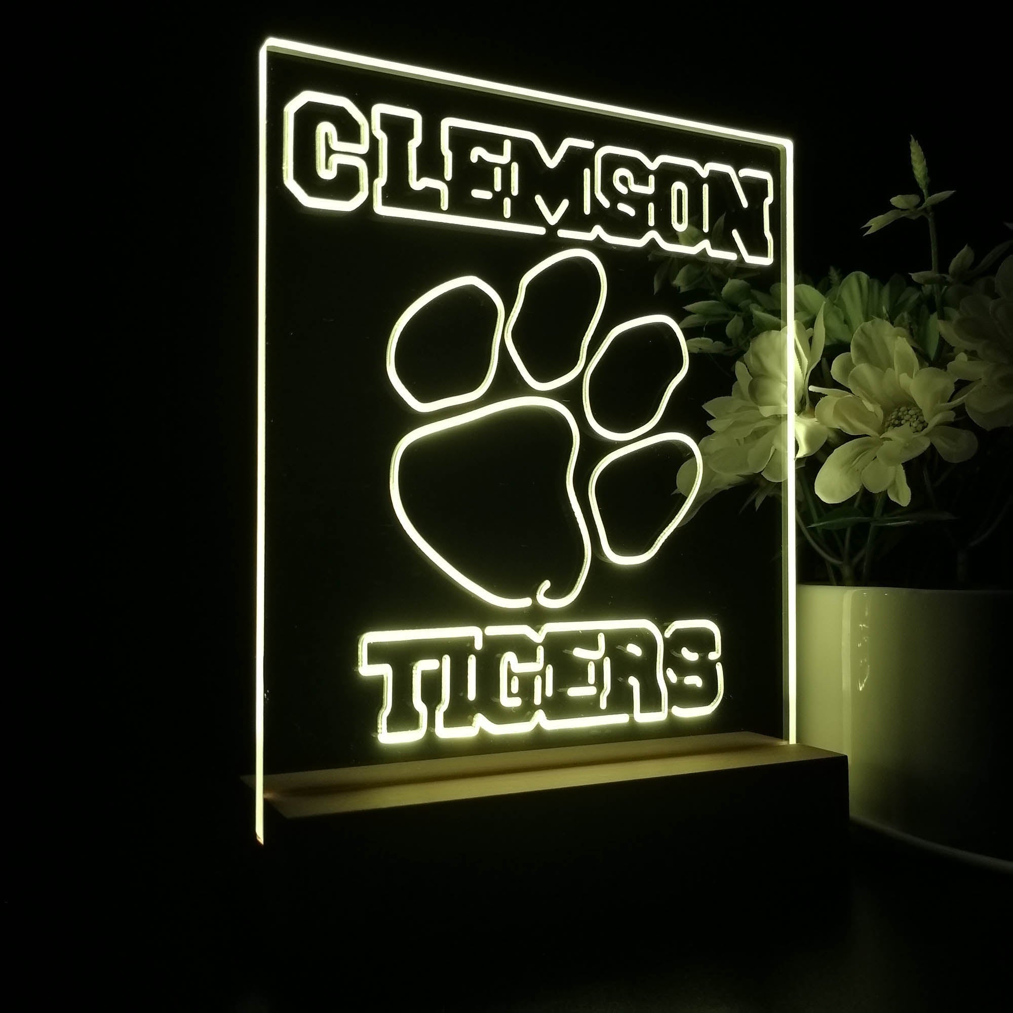Clemson Tigers Sport Team Night Lamp 3D Illusion Lamp