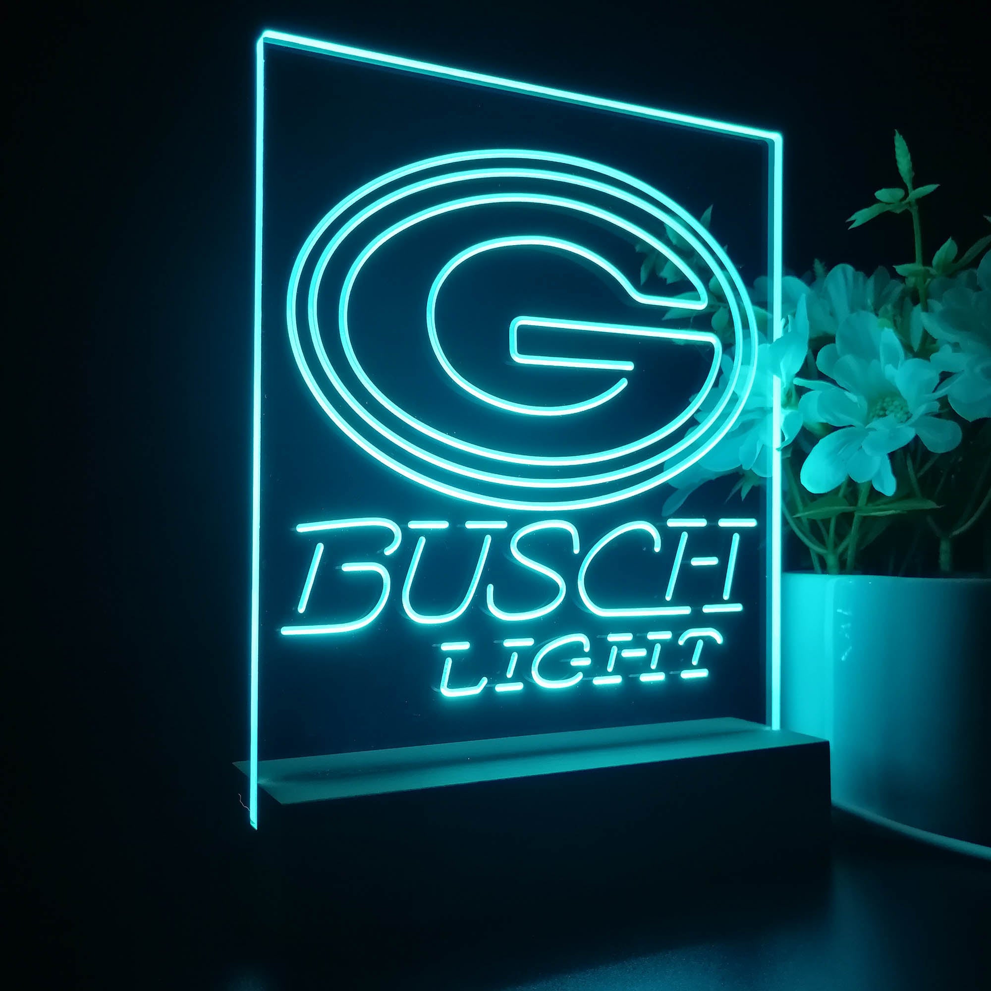 Green Bay Packers Busch Light Sport Team Night Lamp 3D Illusion Lamp