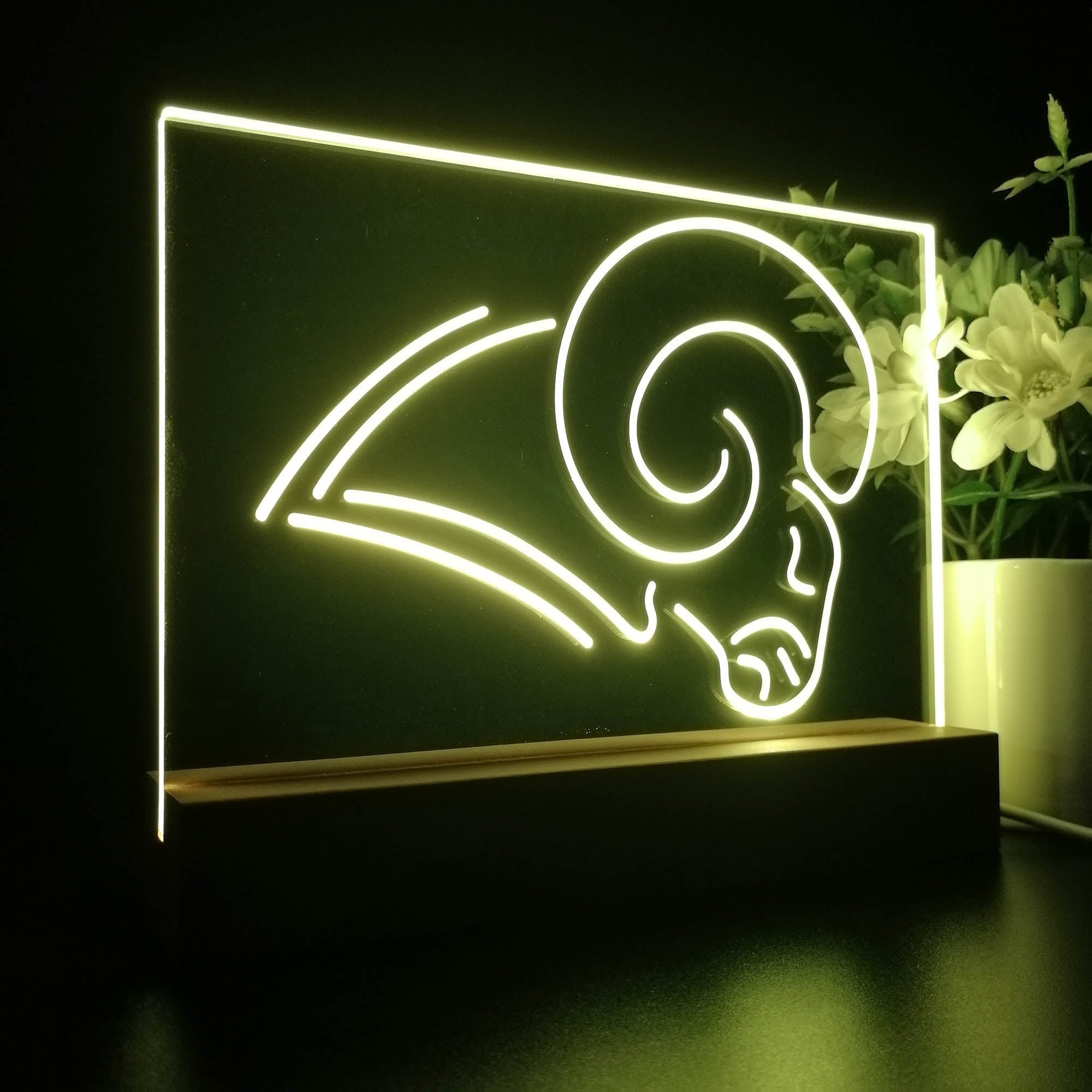 Los Angeles Rams Sport Team Night Lamp 3D Illusion Lamp
