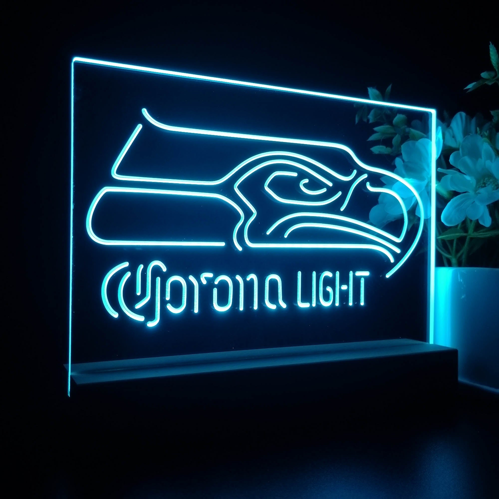 Seattle Seahawks Corona Light Sport Team Night Lamp 3D Illusion Lamp