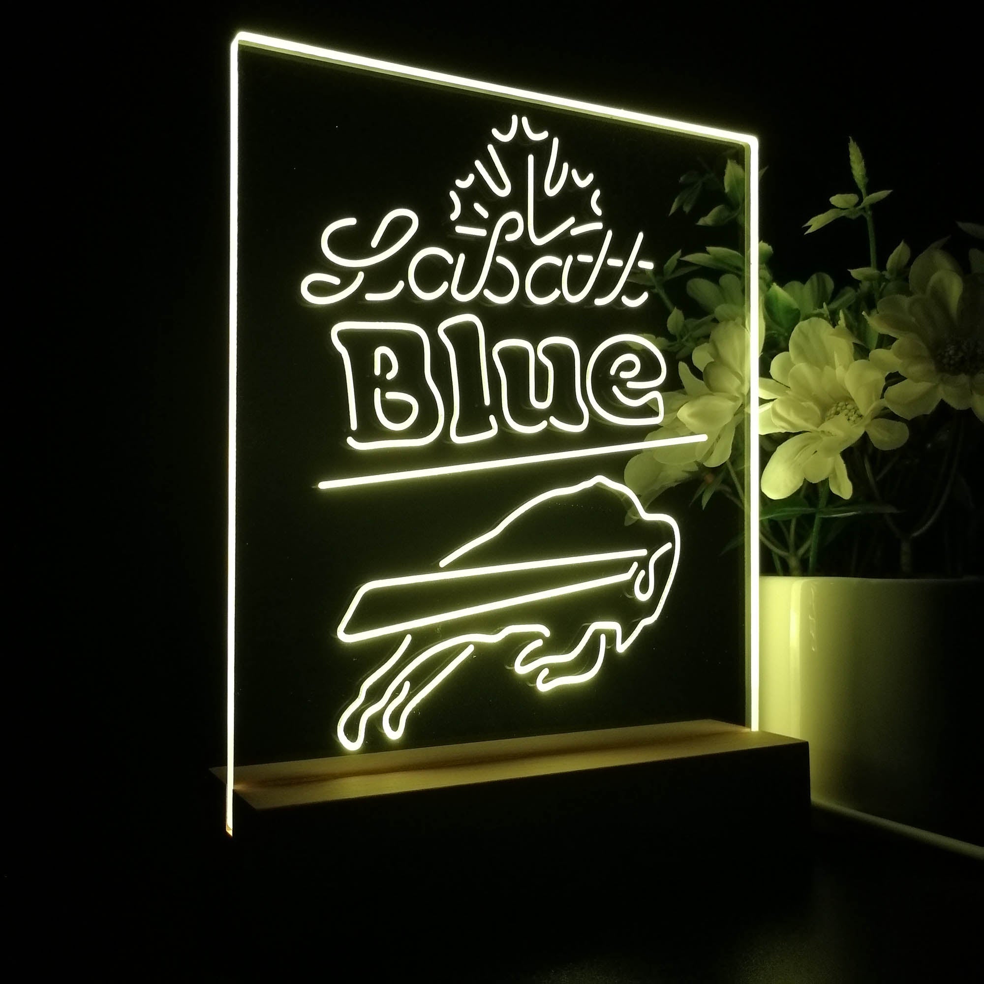 Labatt Blue Buffalo Bills 3D LED Optical Illusion Sport Team Night Light