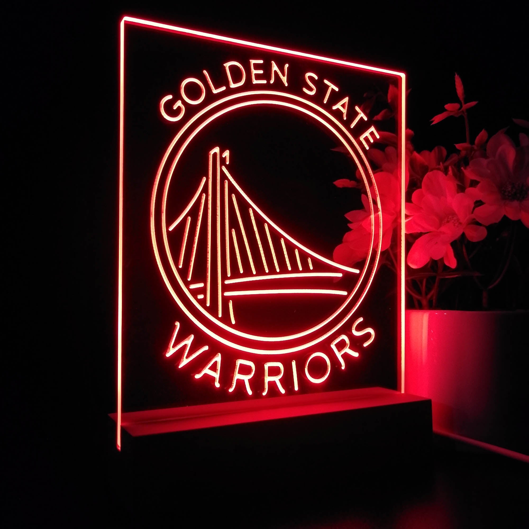Golden State Warriors Basketball Team 3D LED Optical Illusion Sport Team Night Light