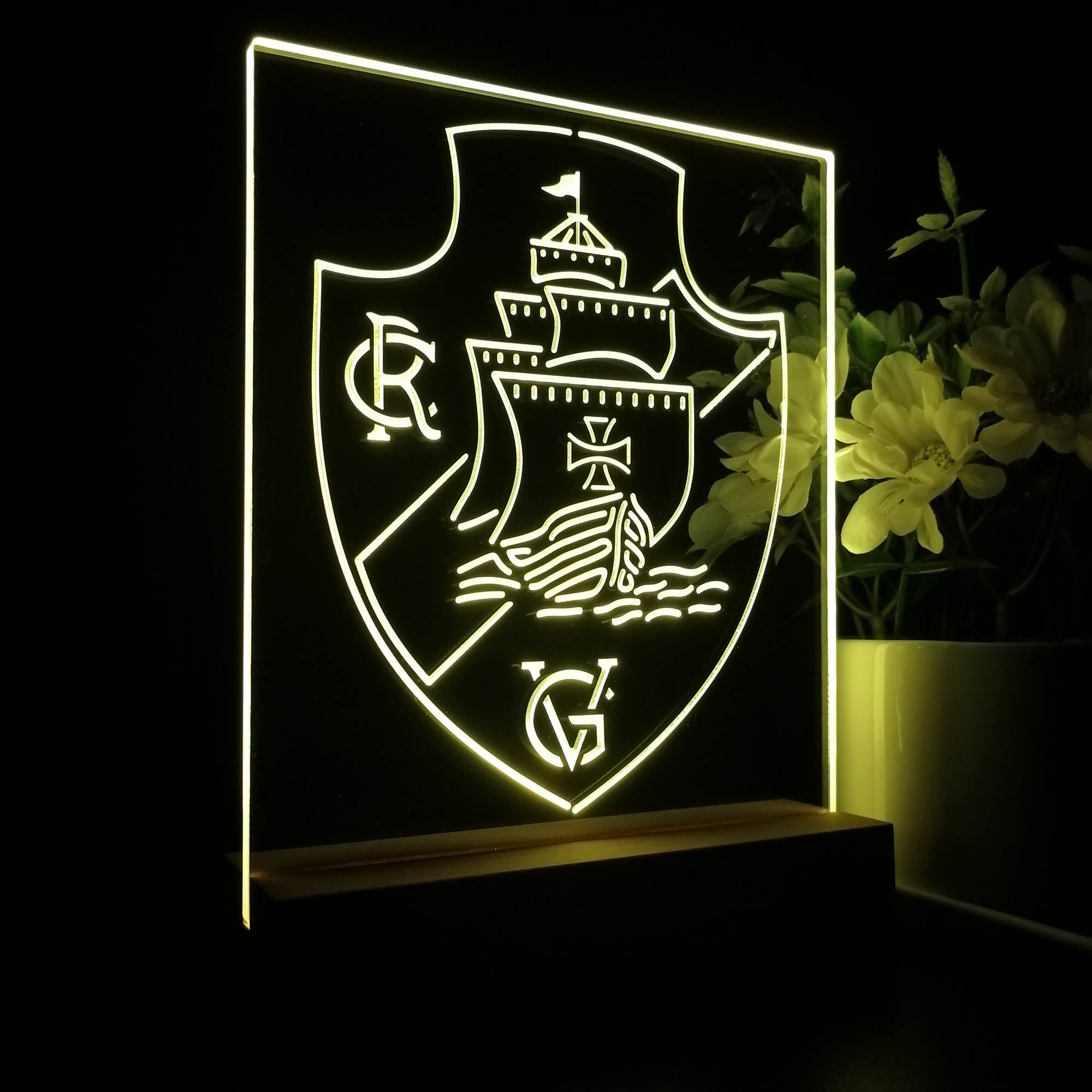 CR Vasco da Gama 3D LED Optical Illusion Sport Team Night Light