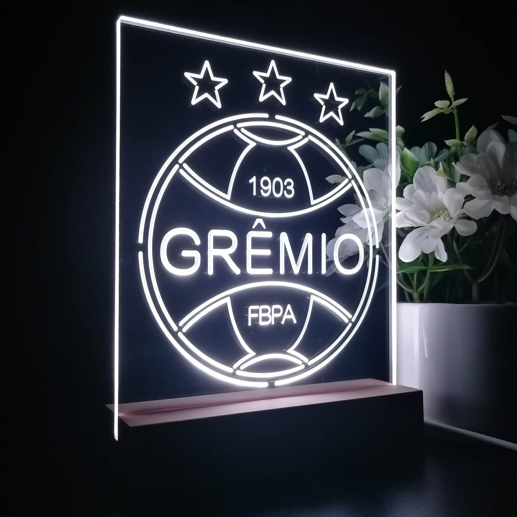 Grêmio Foot-Ball Porto Alegrense 3D LED Optical Illusion Sport Team Night Light