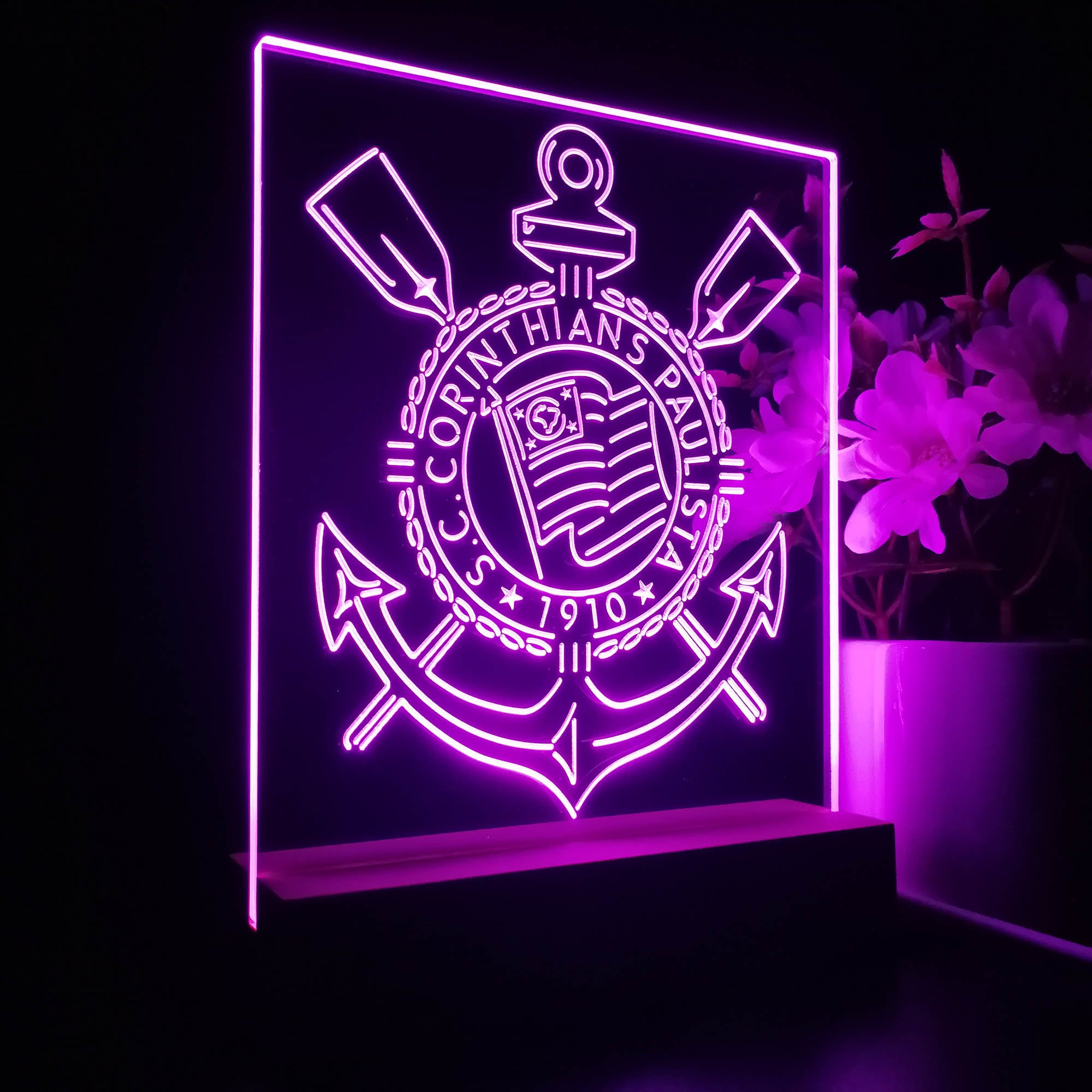 Sport Club Corinthians Paulista 3D LED Optical Illusion Sport Team Night Light