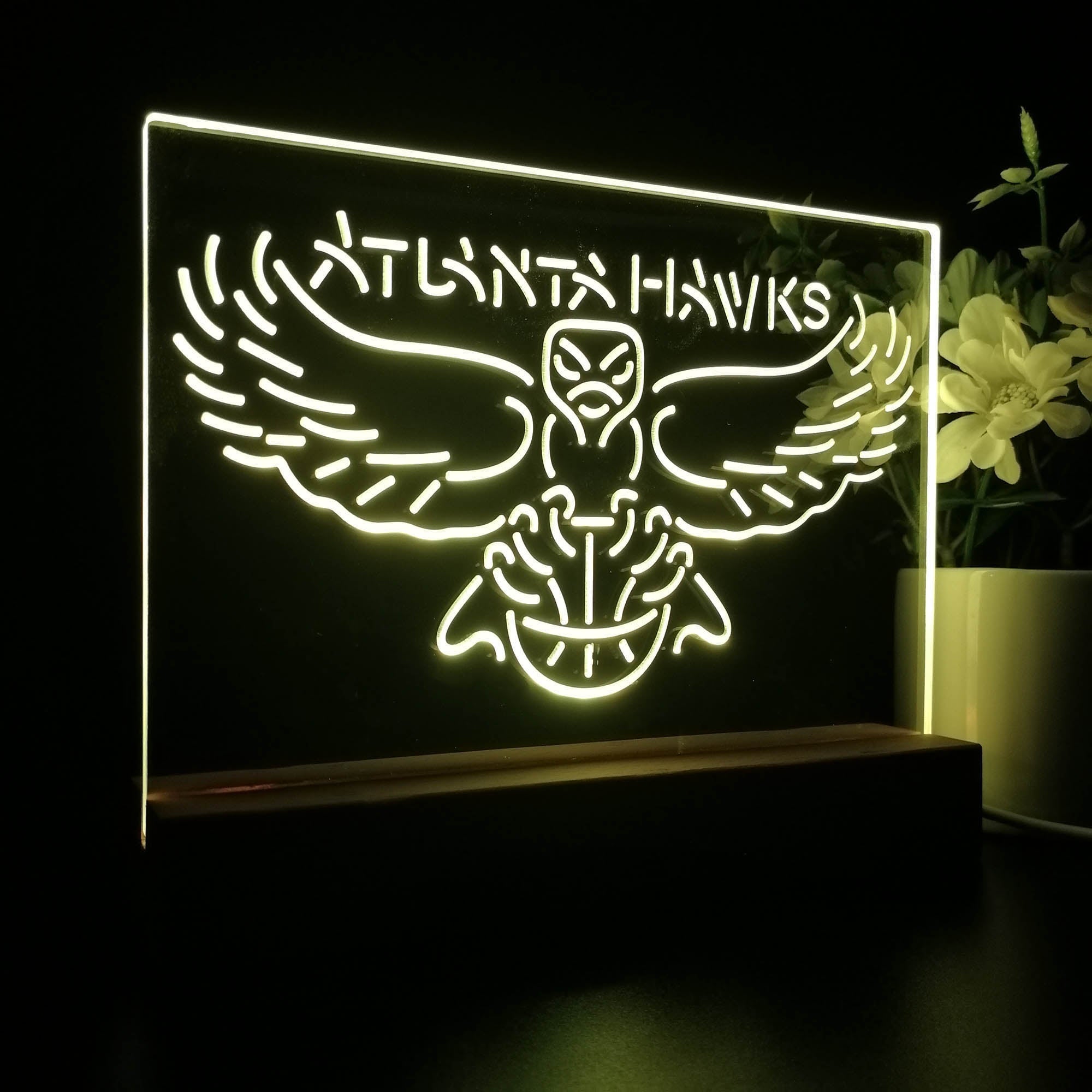 Atlanta Hawks Sport Team Night Lamp 3D Illusion Lamp