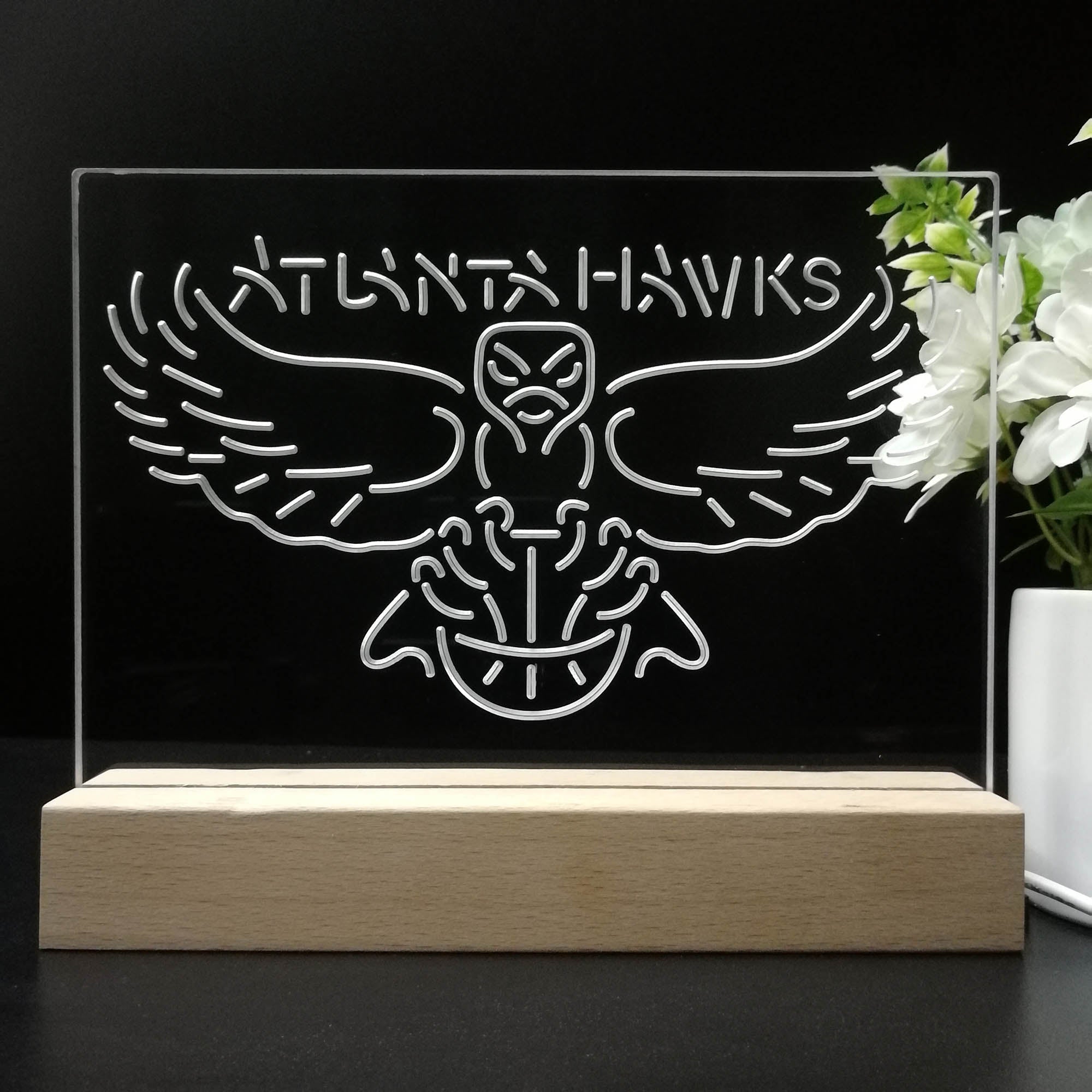 Atlanta Hawks Sport Team Night Lamp 3D Illusion Lamp