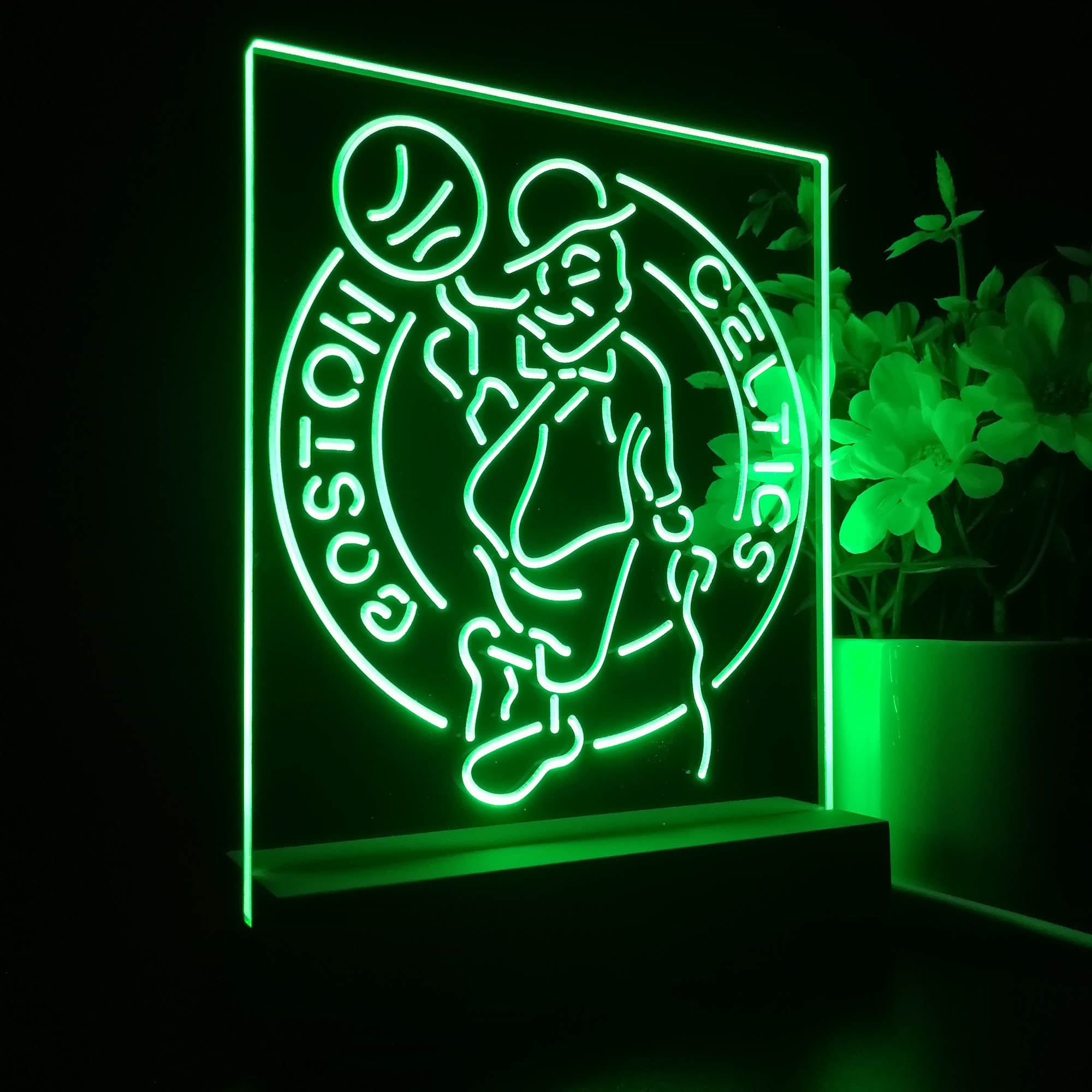 Boston Celtics Baseketball 3D LED Optical Illusion Sport Team Night Light