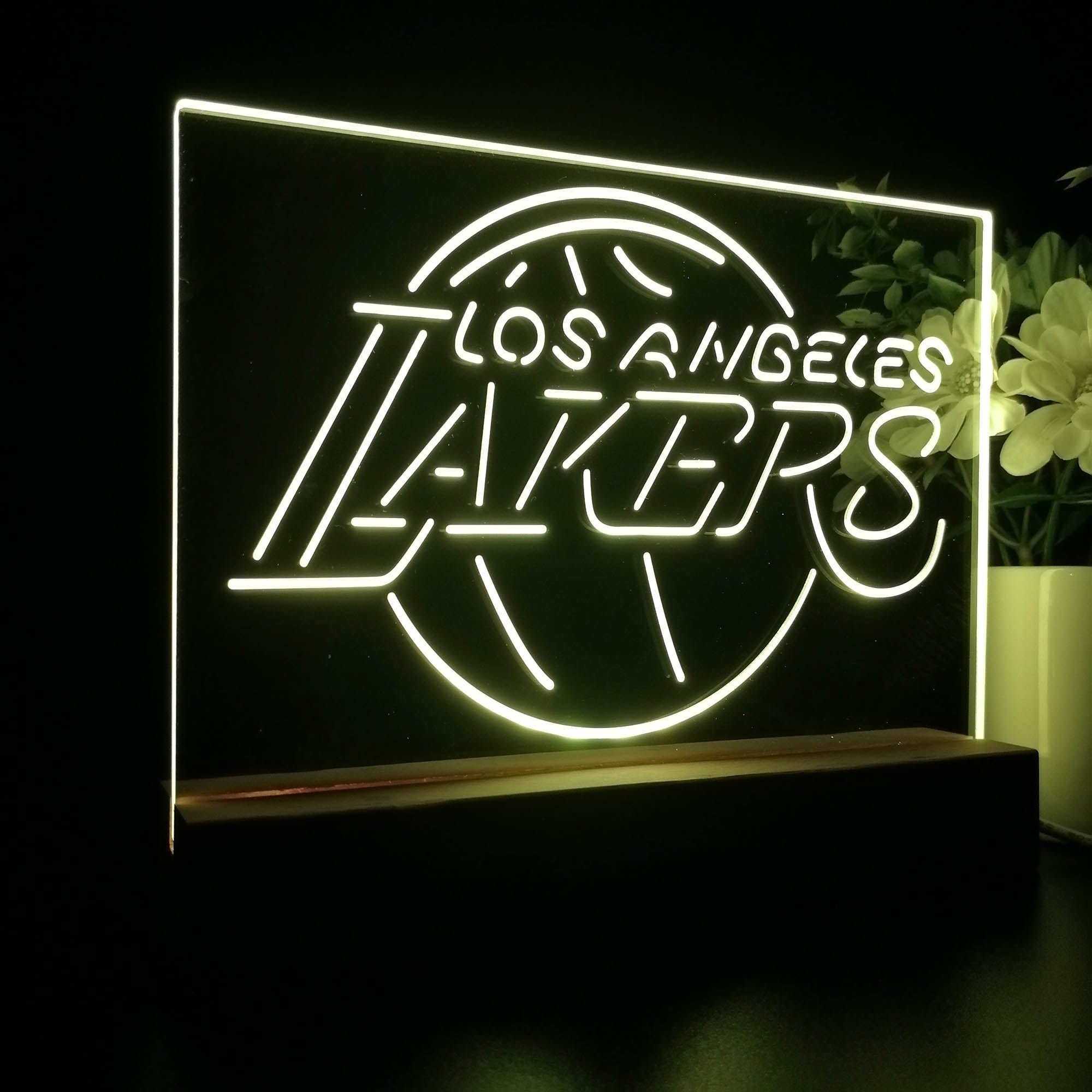 Los Angeles Lakers Sport Team Night Lamp 3D Illusion Lamp