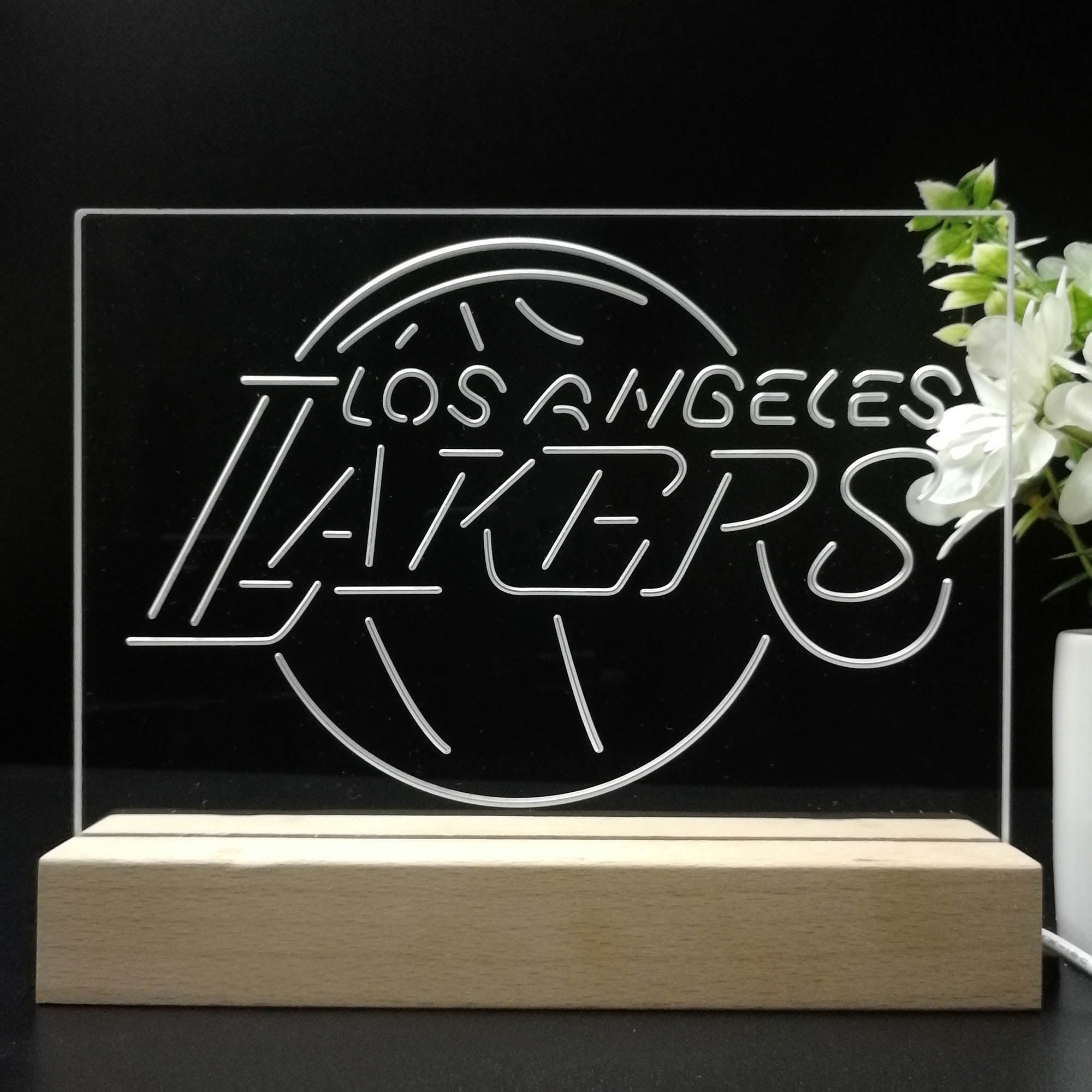 Los Angeles Lakers Sport Team Night Lamp 3D Illusion Lamp