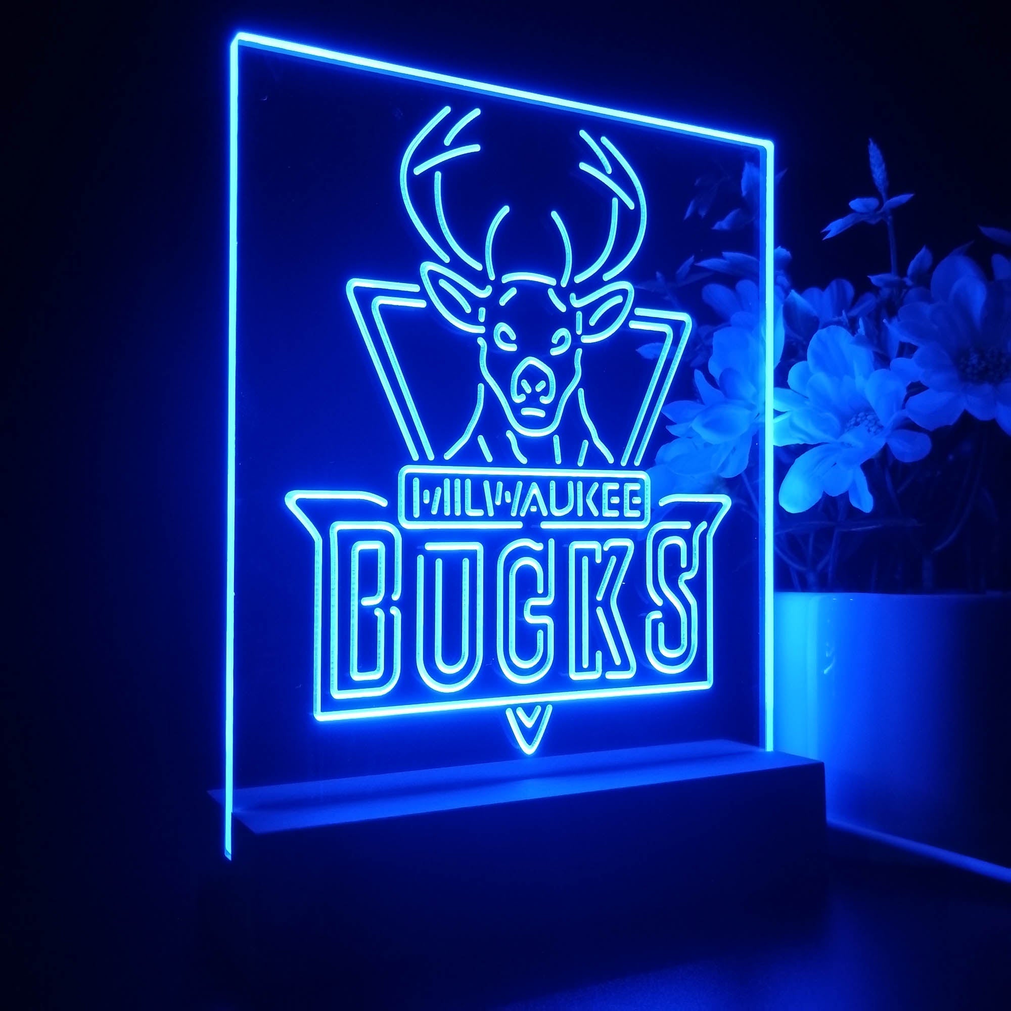 Milwaukee Bucks Baseketball 3D LED Optical Illusion Sport Team Night Light
