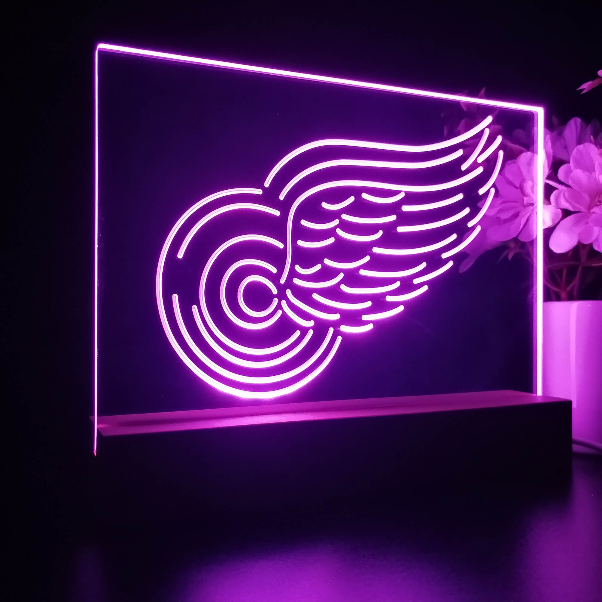 Detroit Sport Team Red Wings Sport Team Night Lamp 3D Illusion Lamp