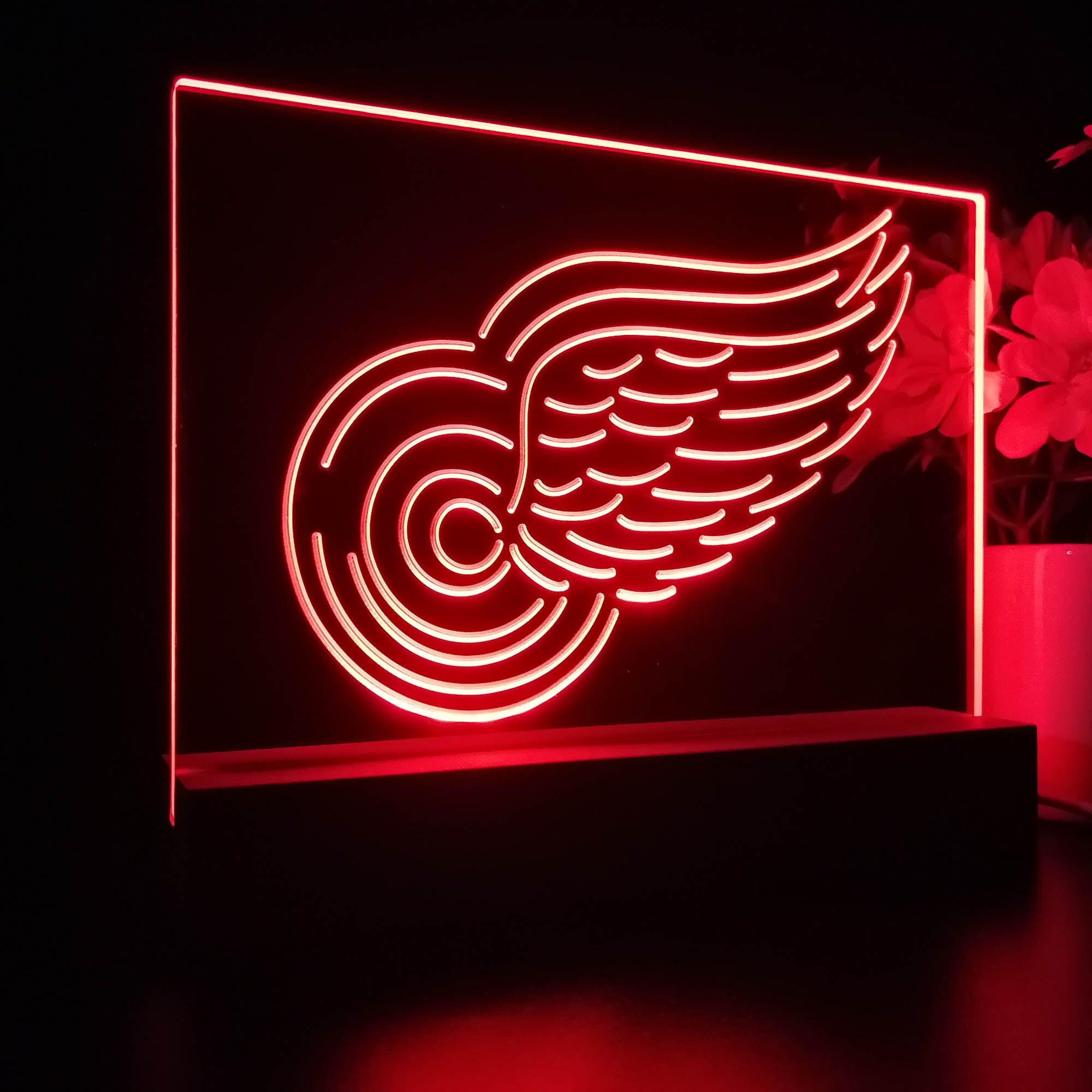 Detroit Sport Team Red Wings Sport Team Night Lamp 3D Illusion Lamp