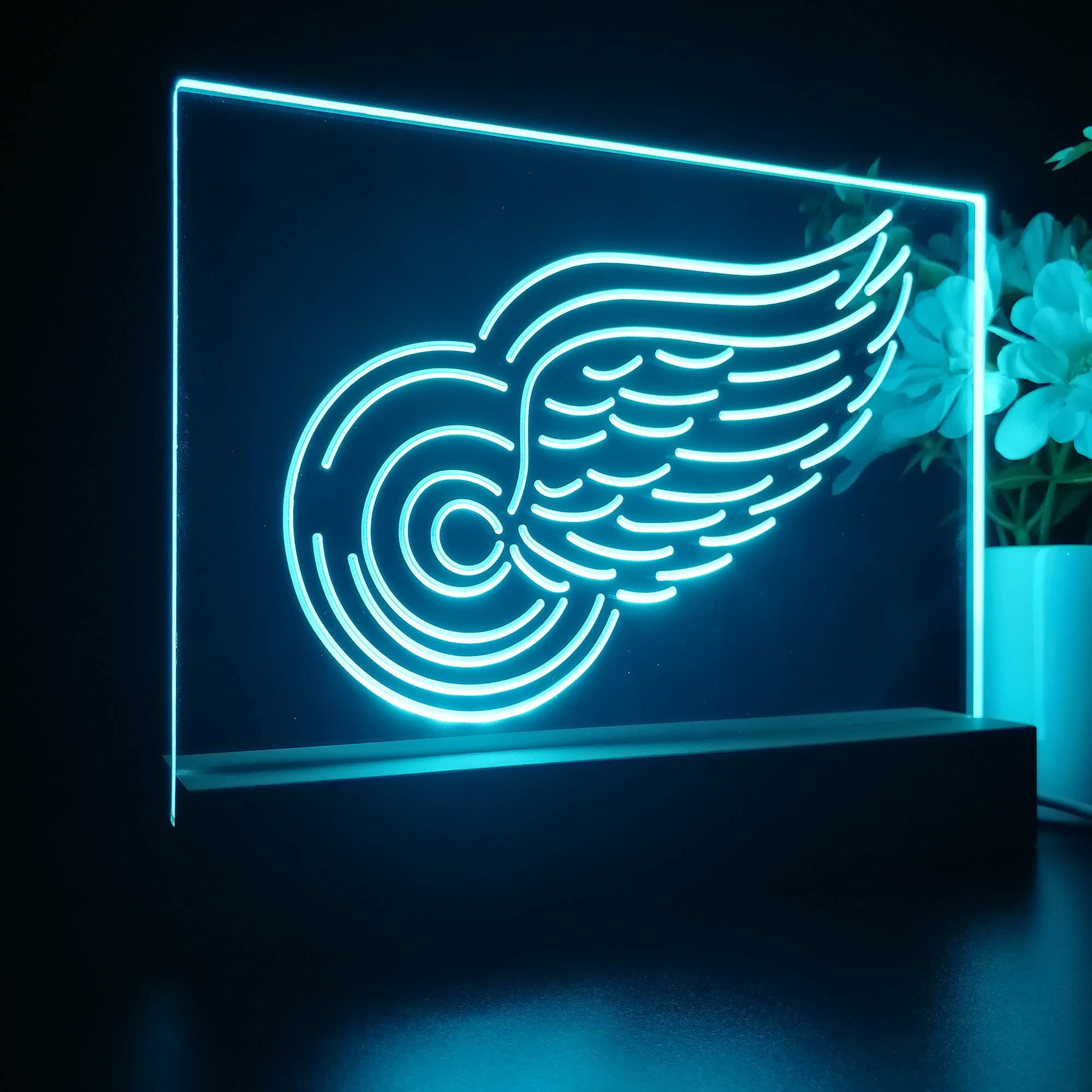 Detroit Sport Team Red Wings Sport Team Night Lamp 3D Illusion Lamp