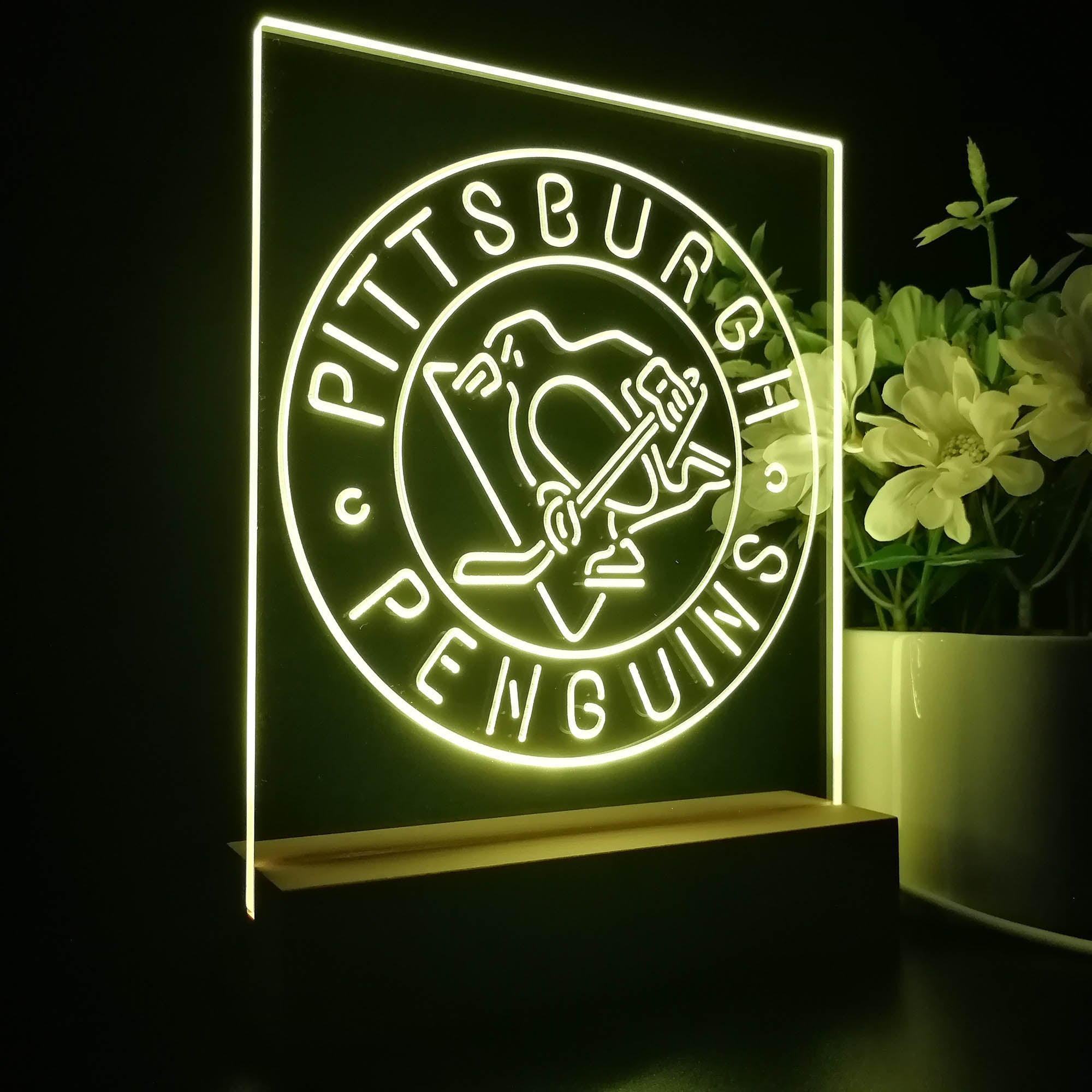 Pittsburgh Sport Team Penguins Sport Team Night Lamp 3D Illusion Lamp