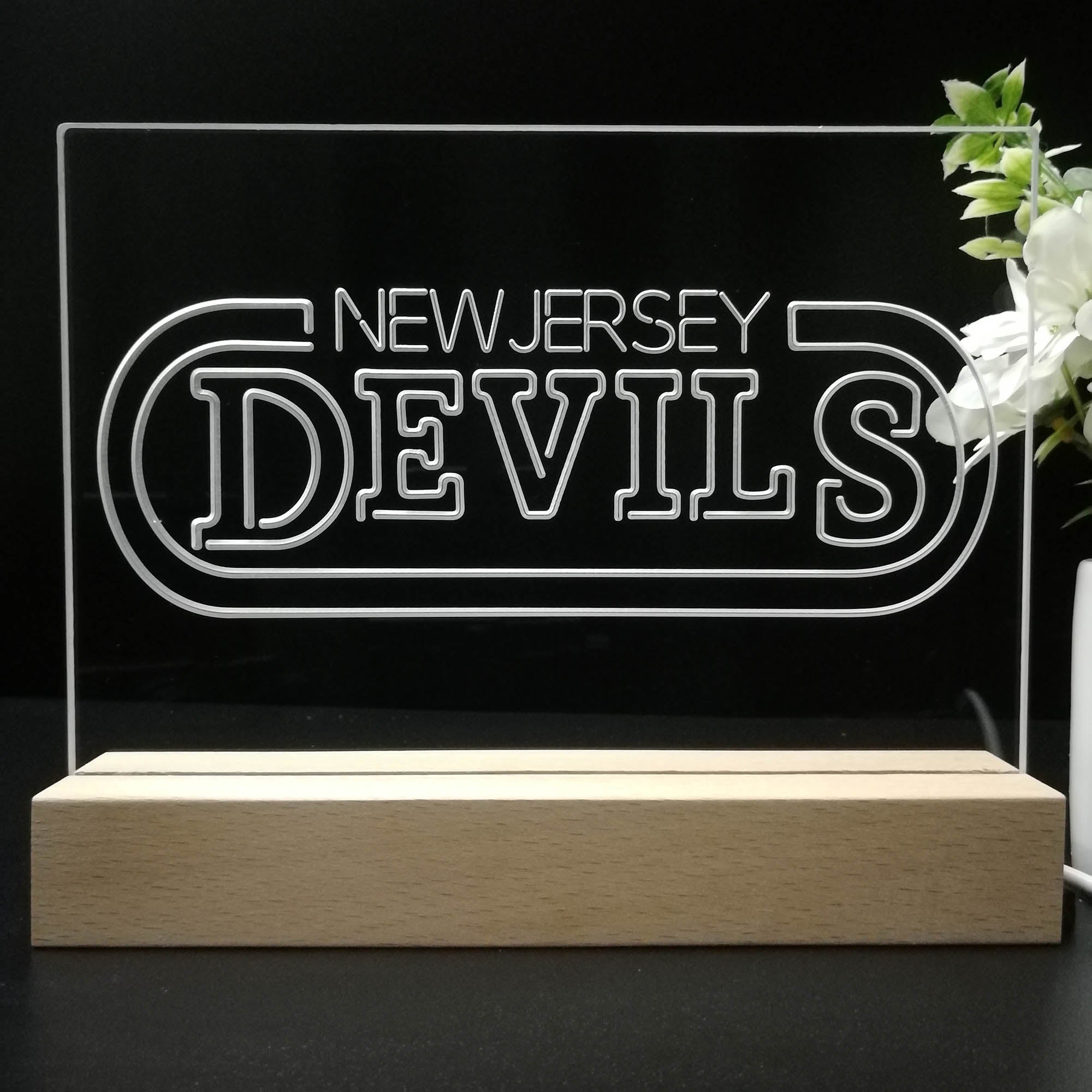 New Jersey Sport Team Devils Sport Team Night Lamp 3D Illusion Lamp