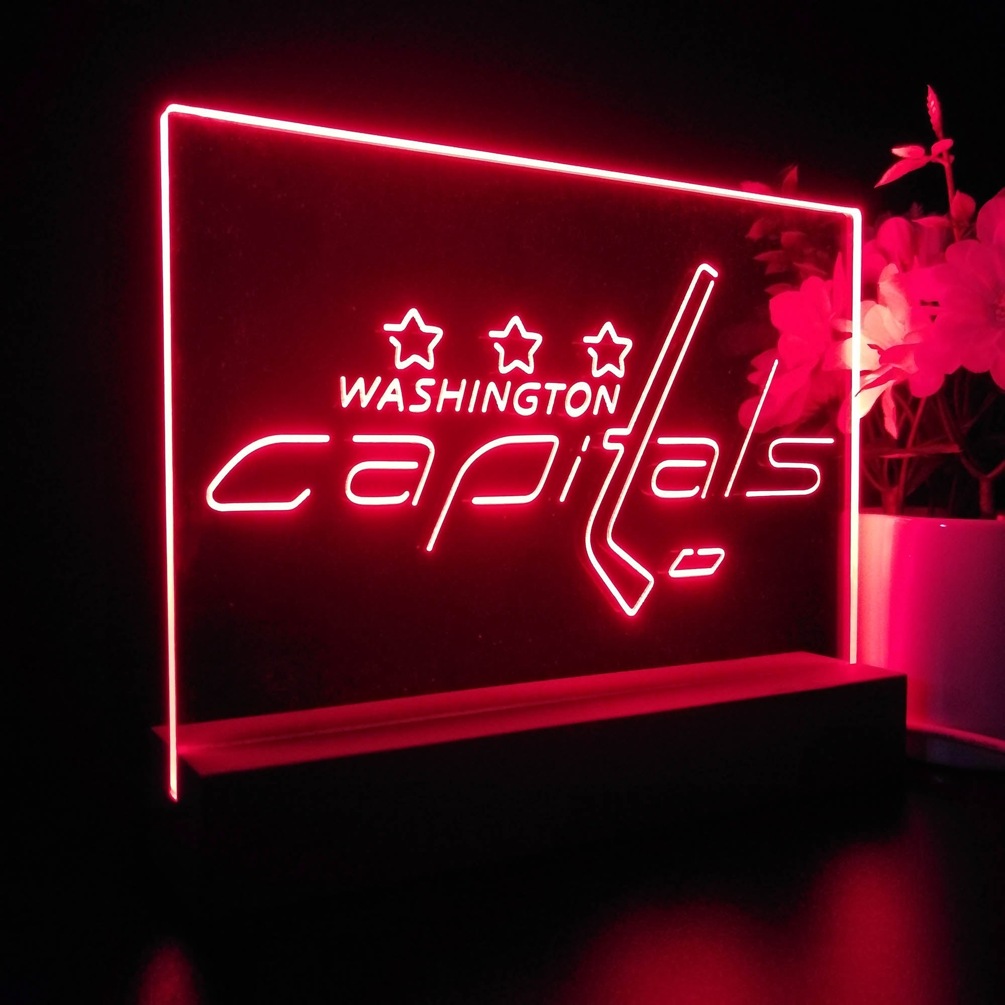 Washington Capitals Sport Team Night Light 3D Illusion Lamp