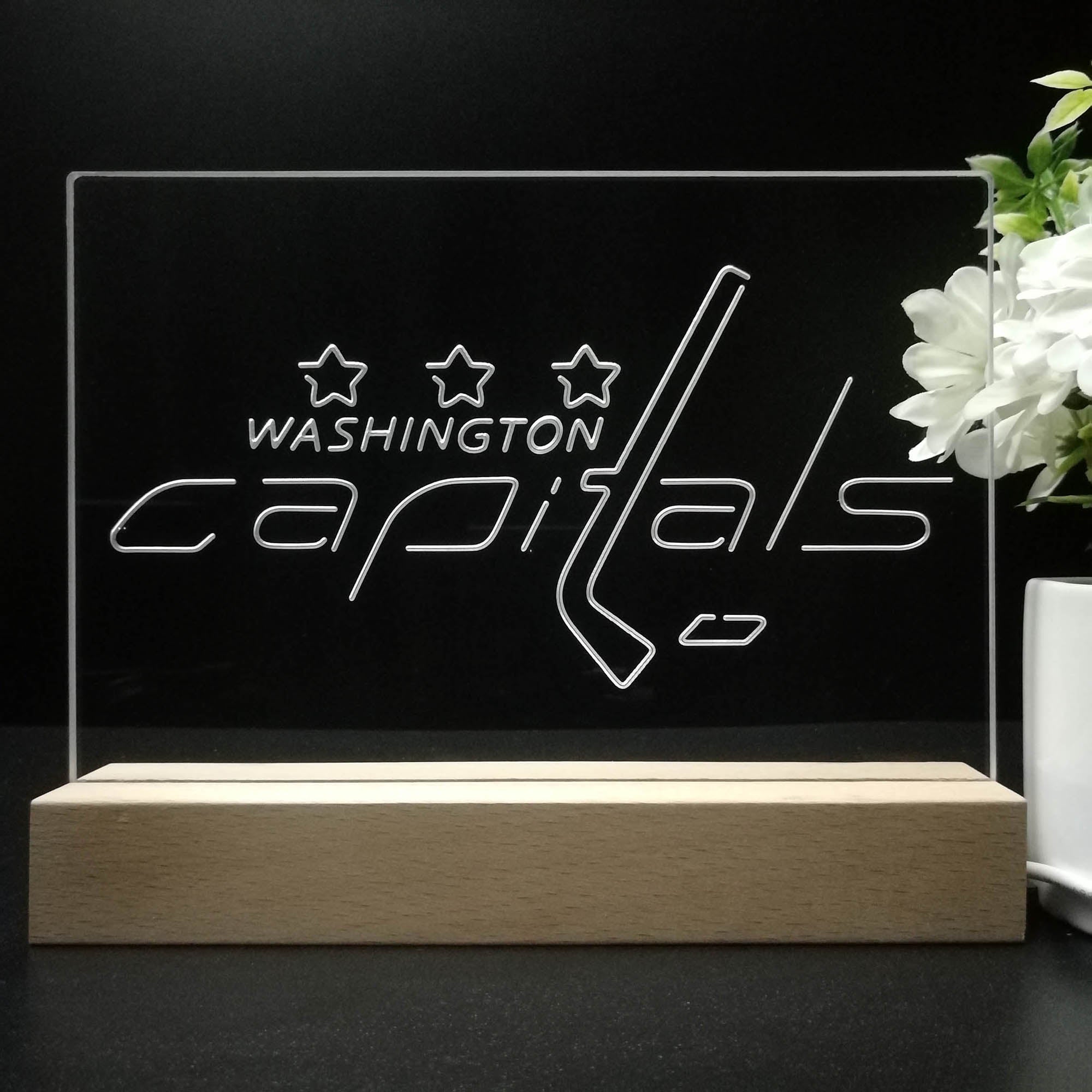 Washington Capitals Night Light LED Sign