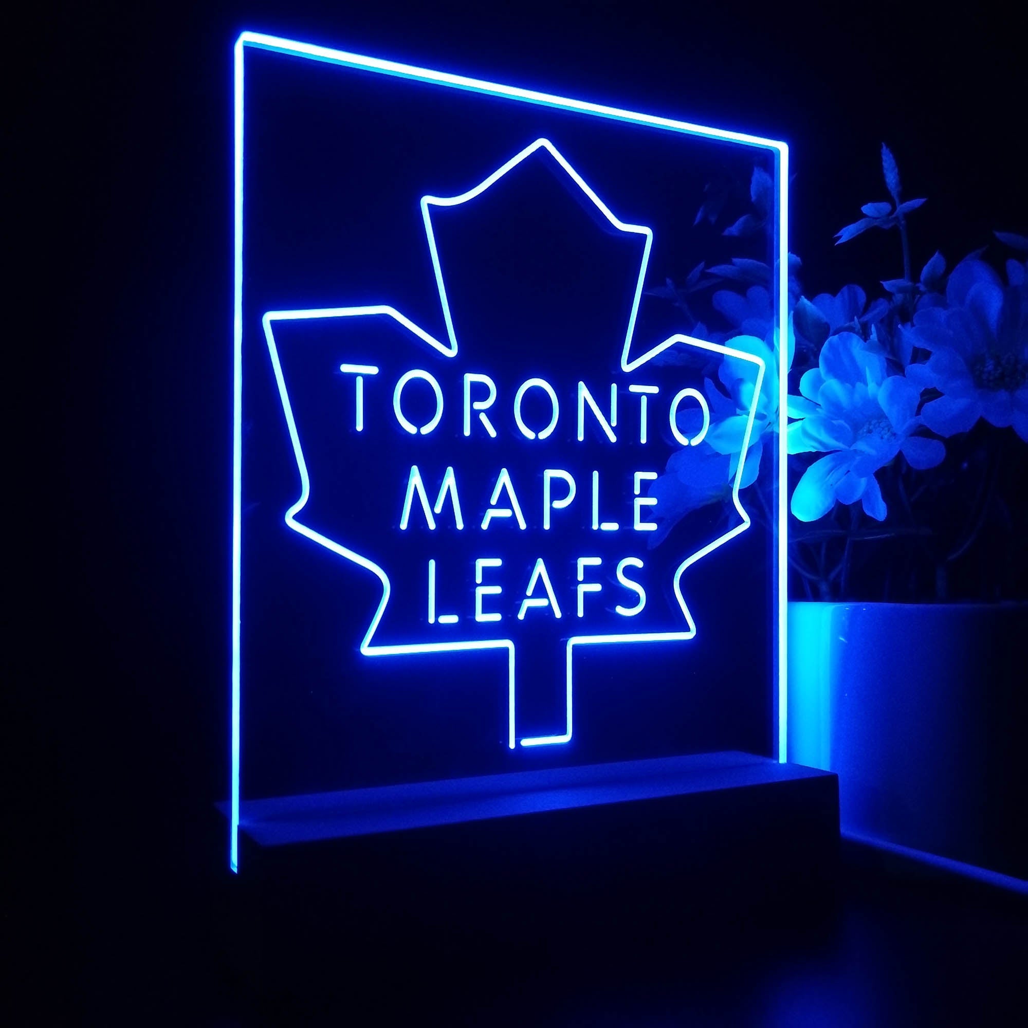 Toronto Sport Team Maple Leafs EST.2016 3D LED Optical Illusion Sport Team Night Light