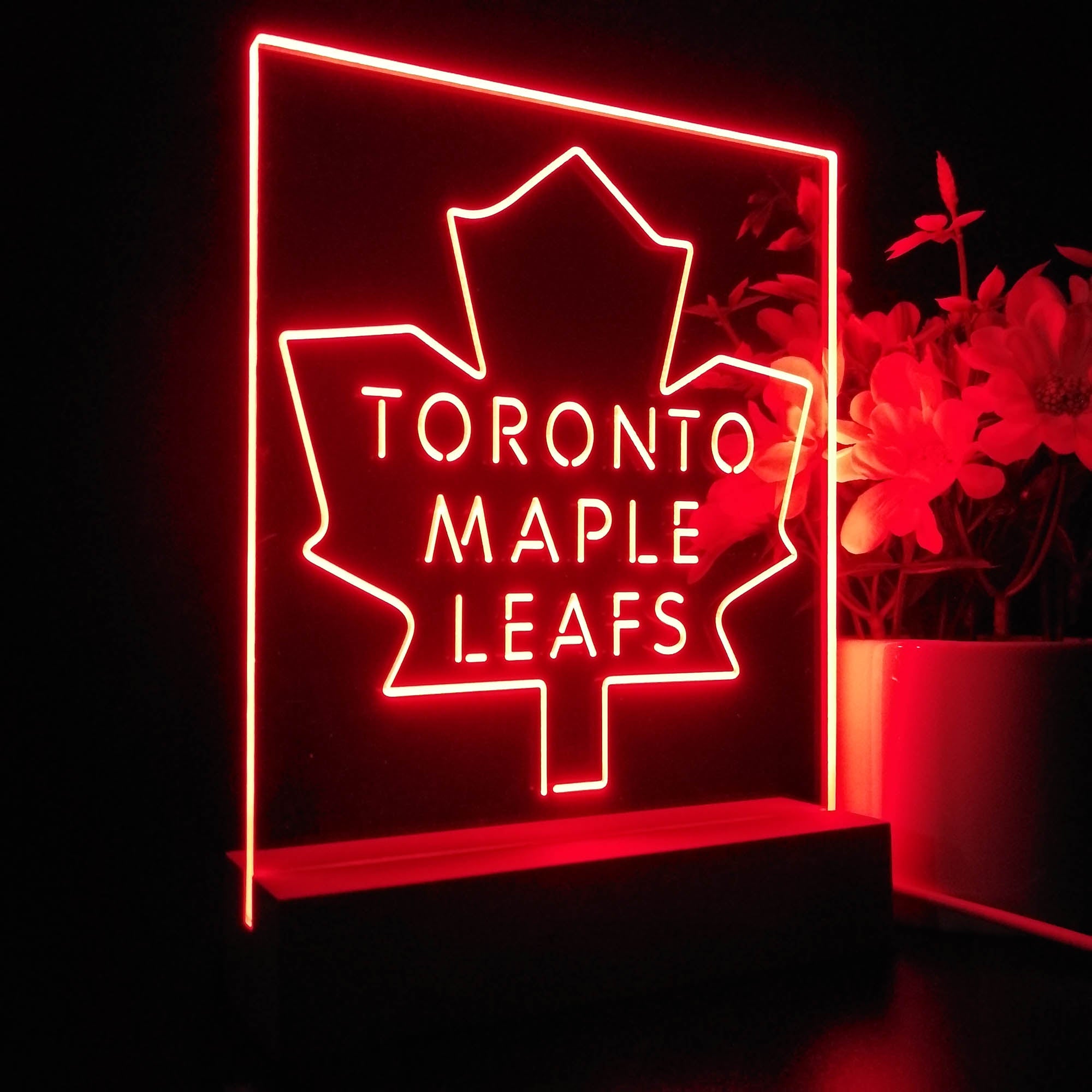 Toronto Sport Team Maple Leafs EST.2016 3D LED Optical Illusion Sport Team Night Light