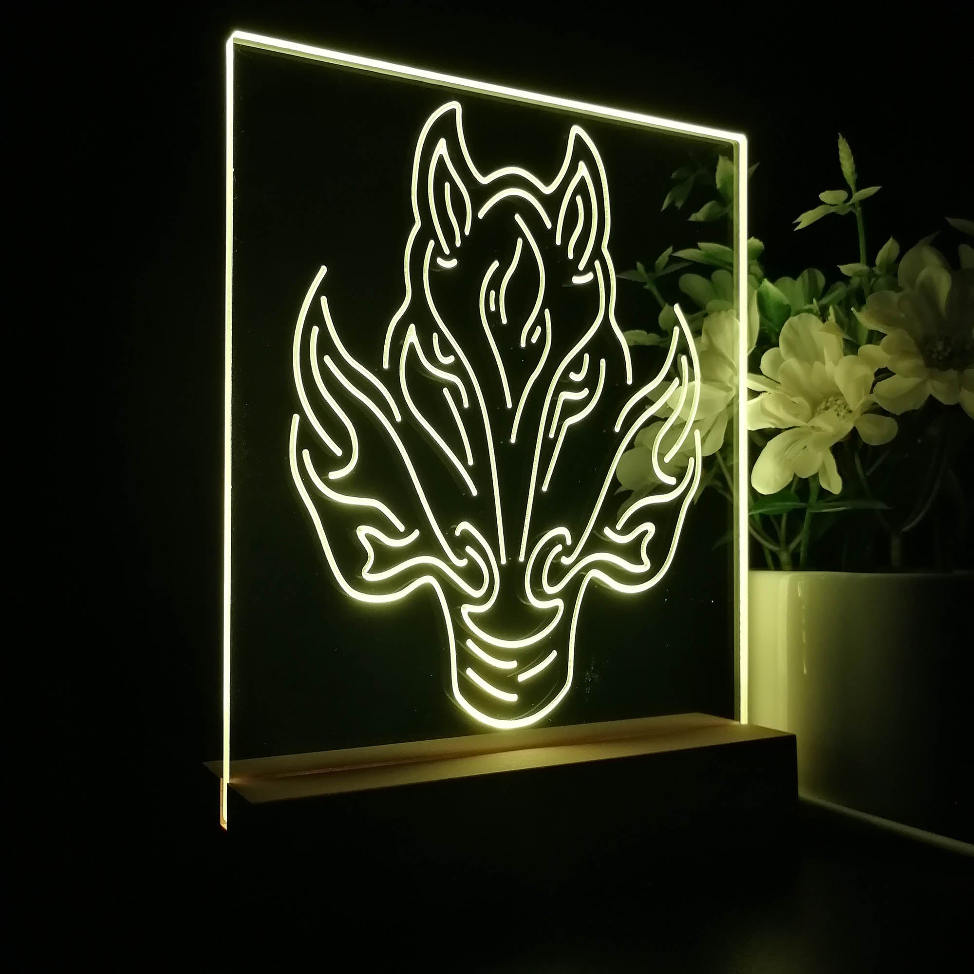 Calgary Sport Team Flames 3D LED Optical Illusion Sport Team Night Light