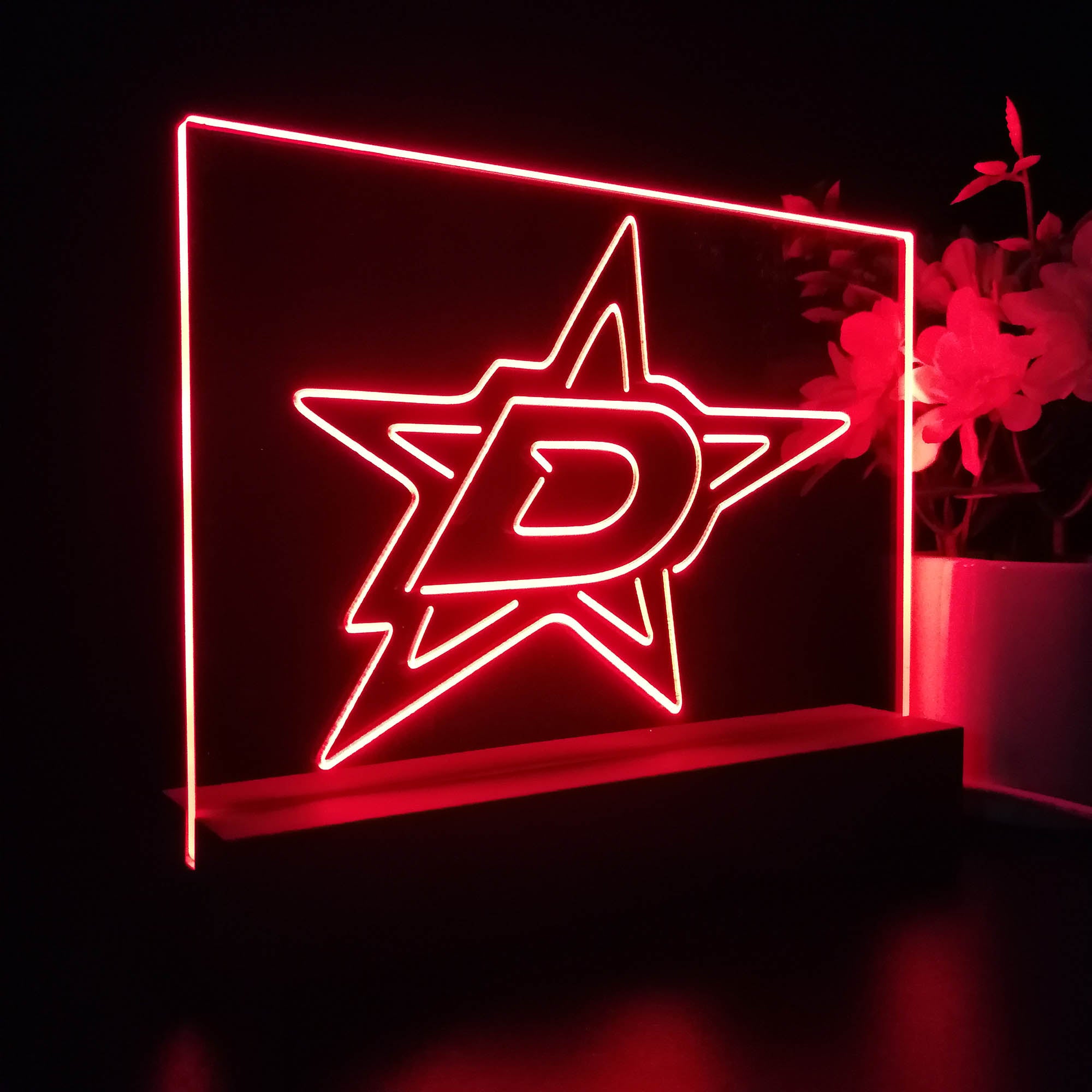 Dallas Stars Sport Team Night Light 3D Illusion Lamp