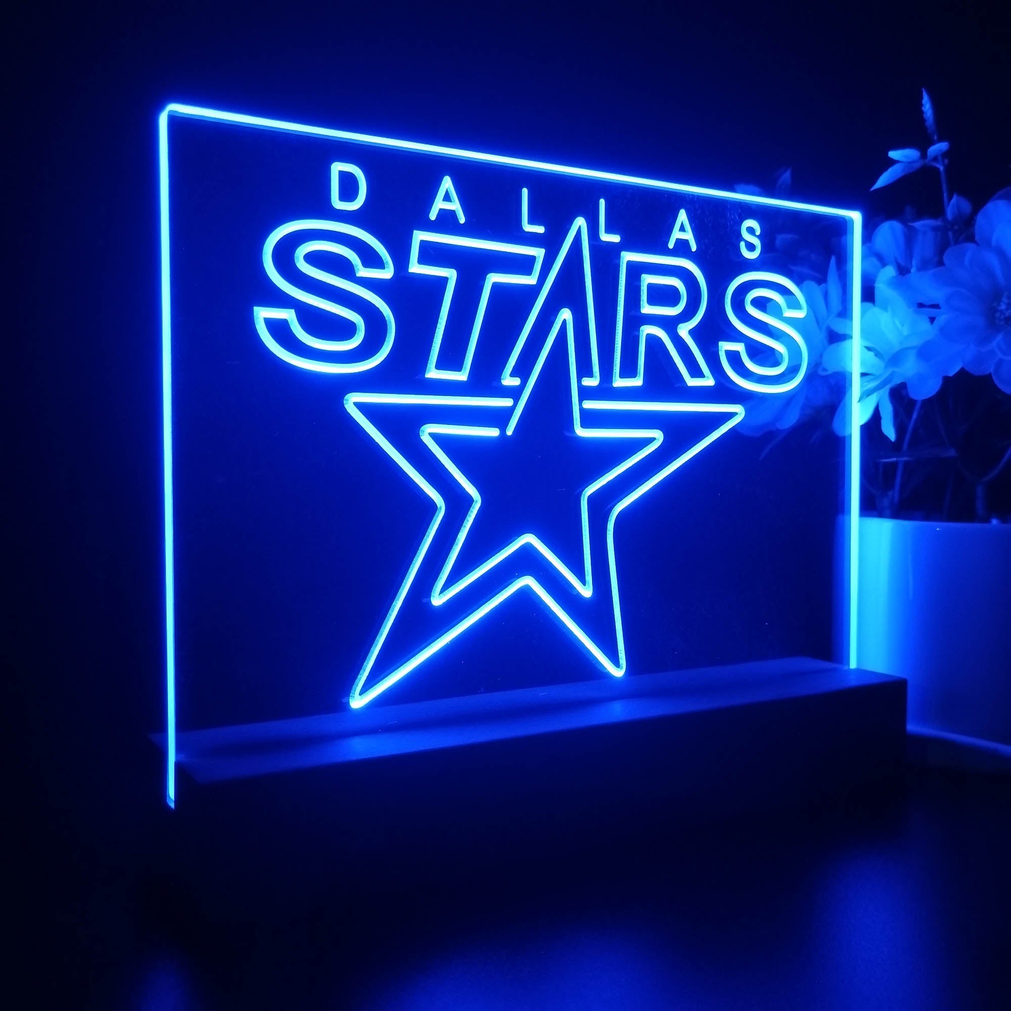 Dallas Stars Night Light LED Sign