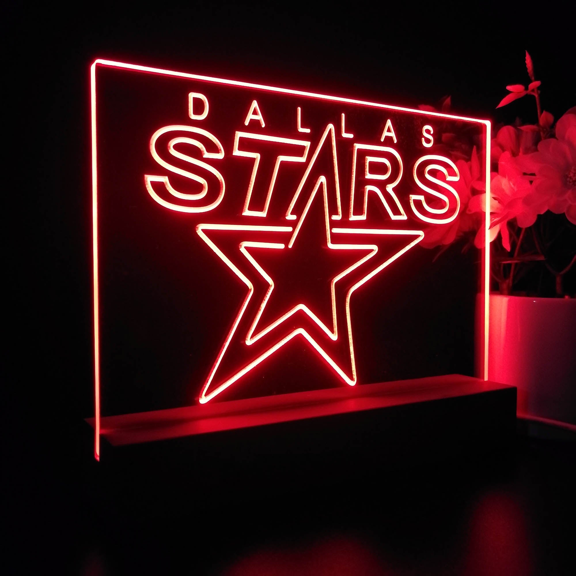 Dallas Stars Night Light LED Sign