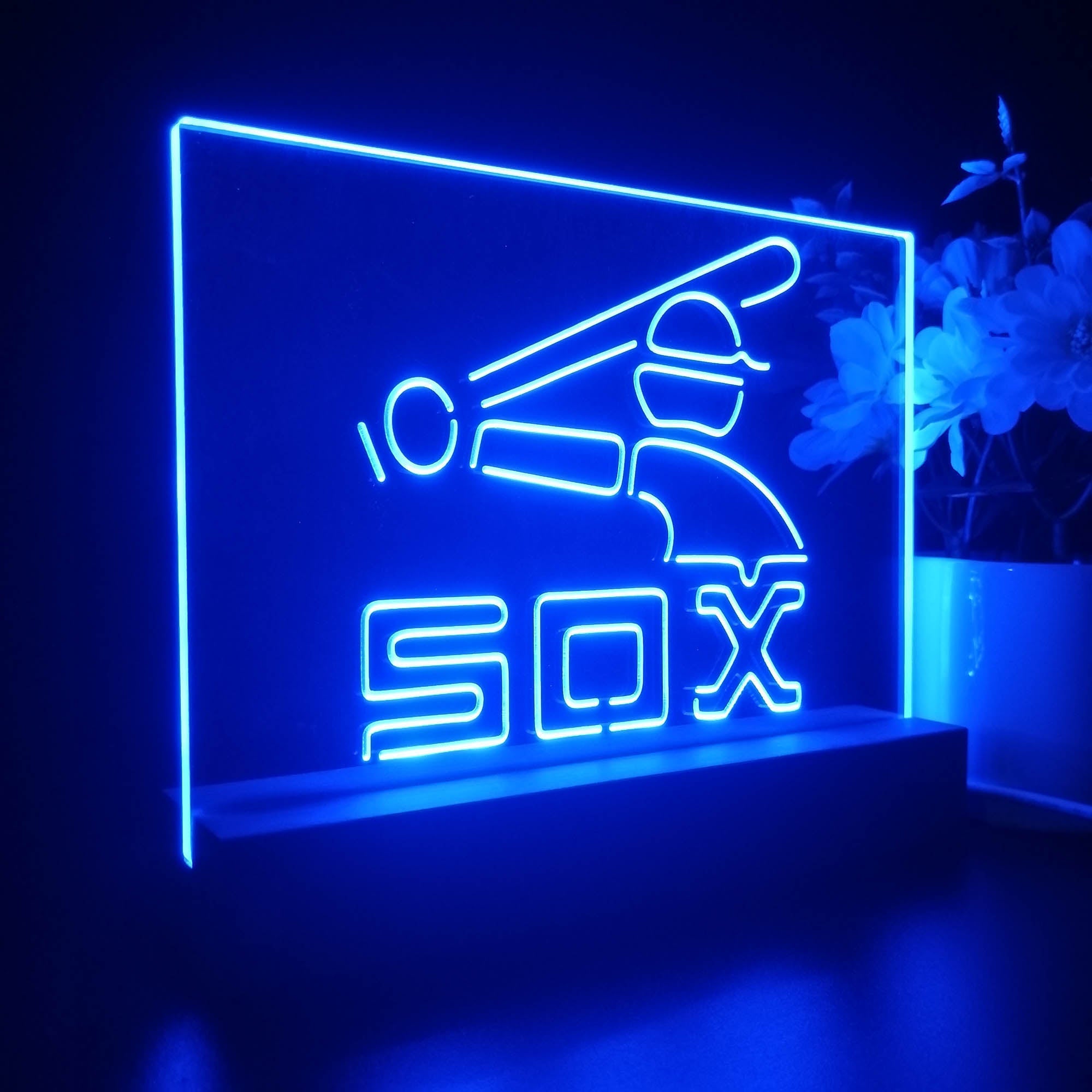 Chicago White Soxs Souvenir Throwback Night Light LED Sign