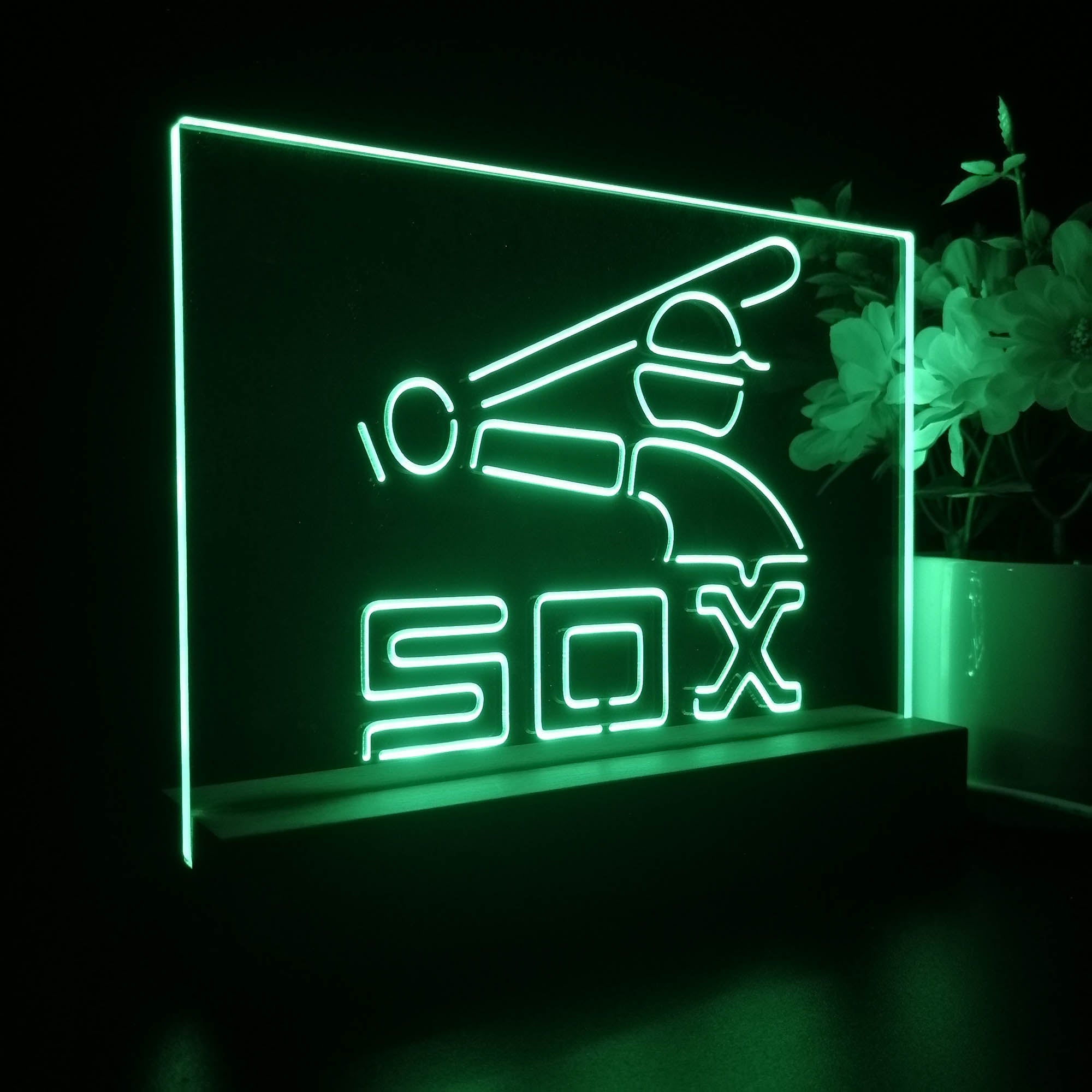 Chicago White Soxs Souvenir Throwback Night Light LED Sign