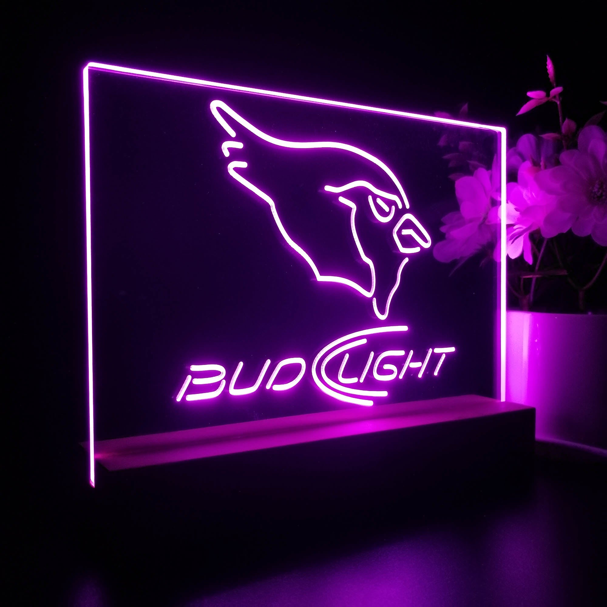 Bud Light Arizona Cardinals Sport Team Night Light 3D Illusion Lamp